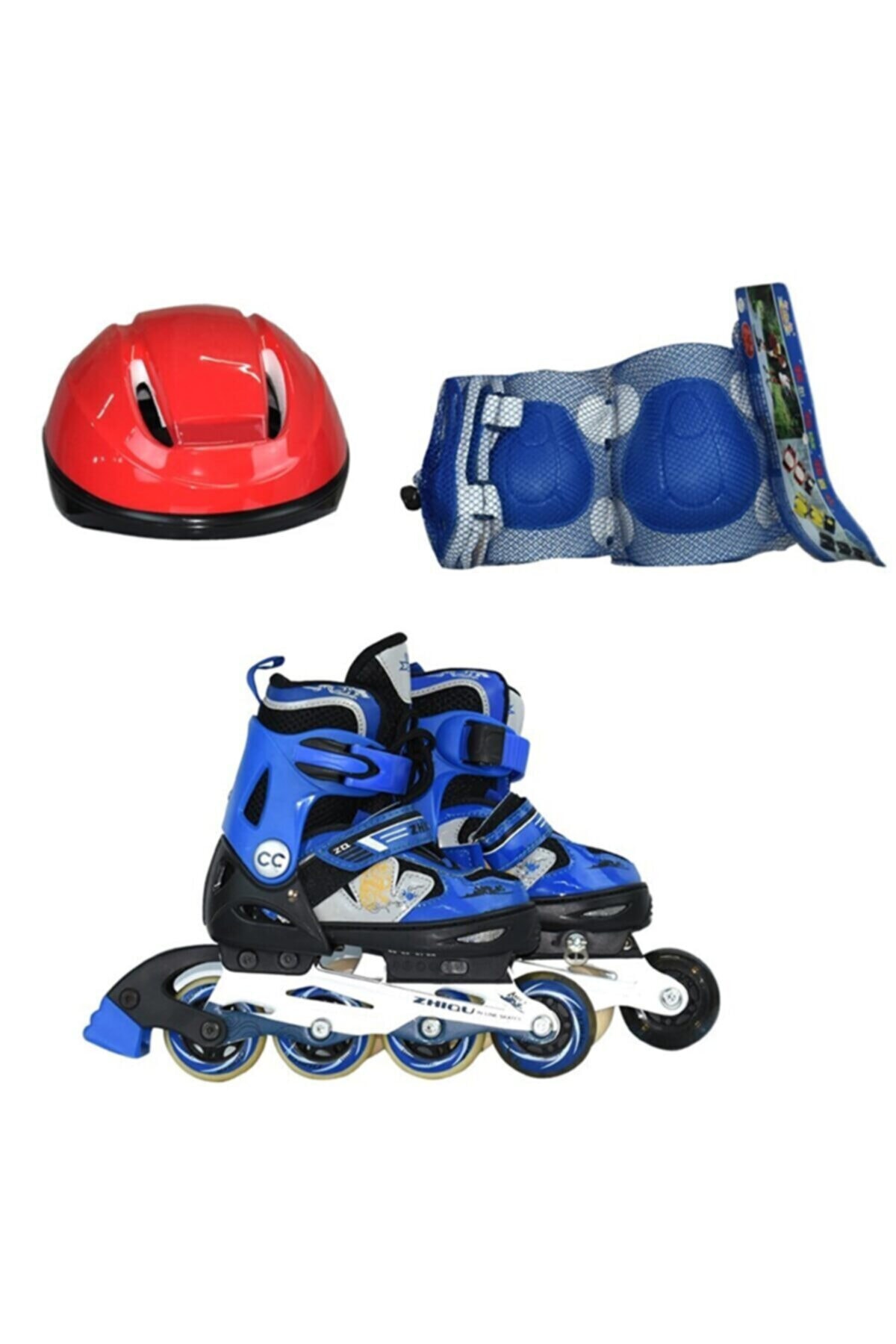 Man10ya Işıklı Paten Set 30-33 Mavi