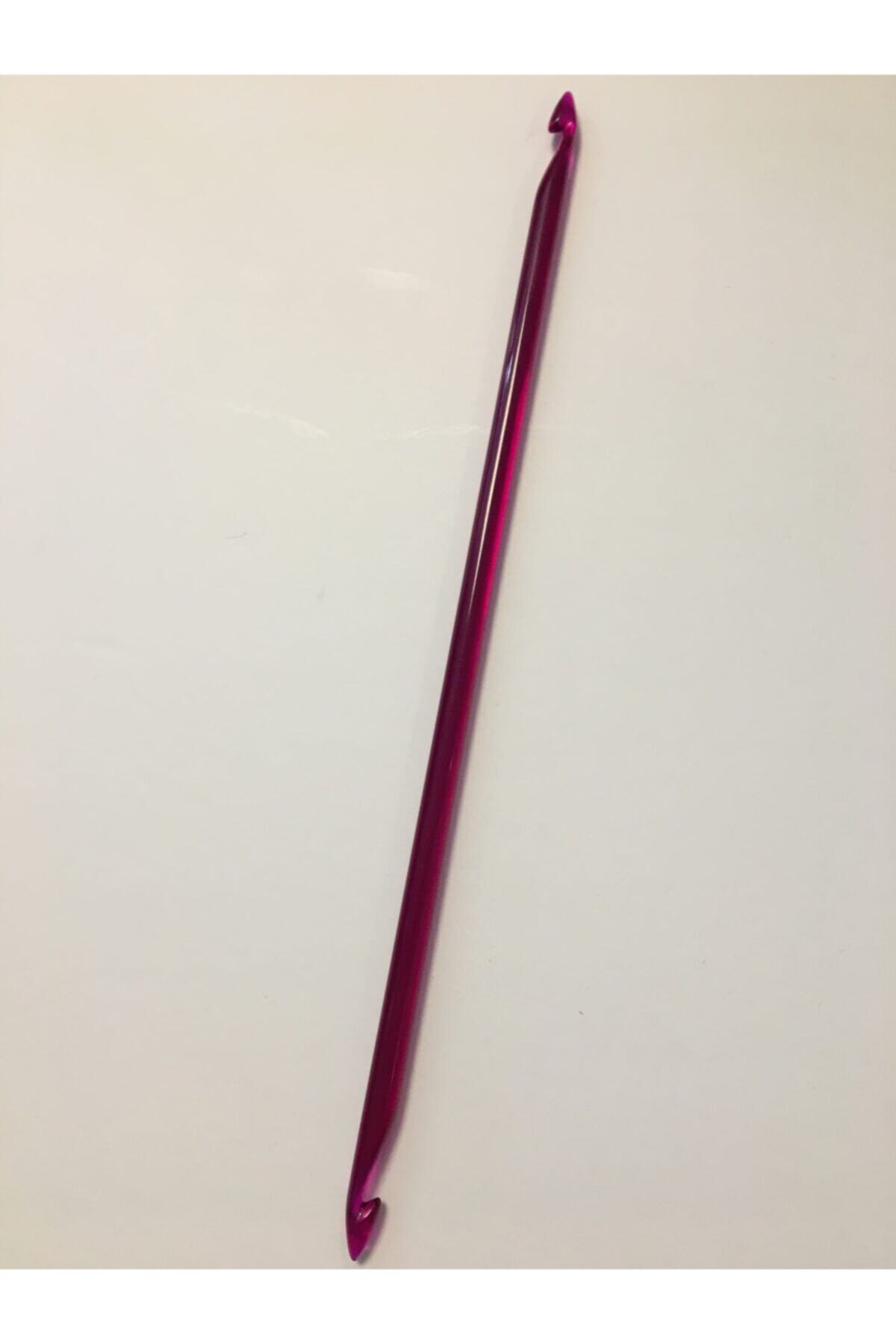 KnitPro 30cm Plastik Çift Gagalı 8 Numara Tunus Tığı
