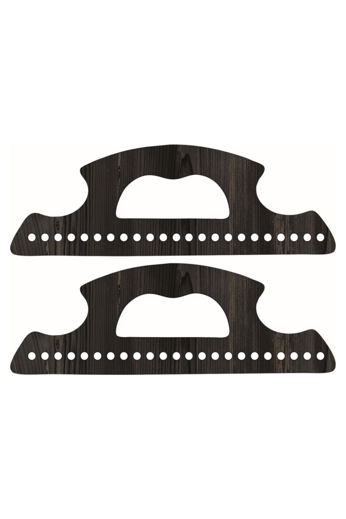 saray lazer Toptan Ahşap Çanta Kulp Model 28 25x10 Rebab 24 Çift