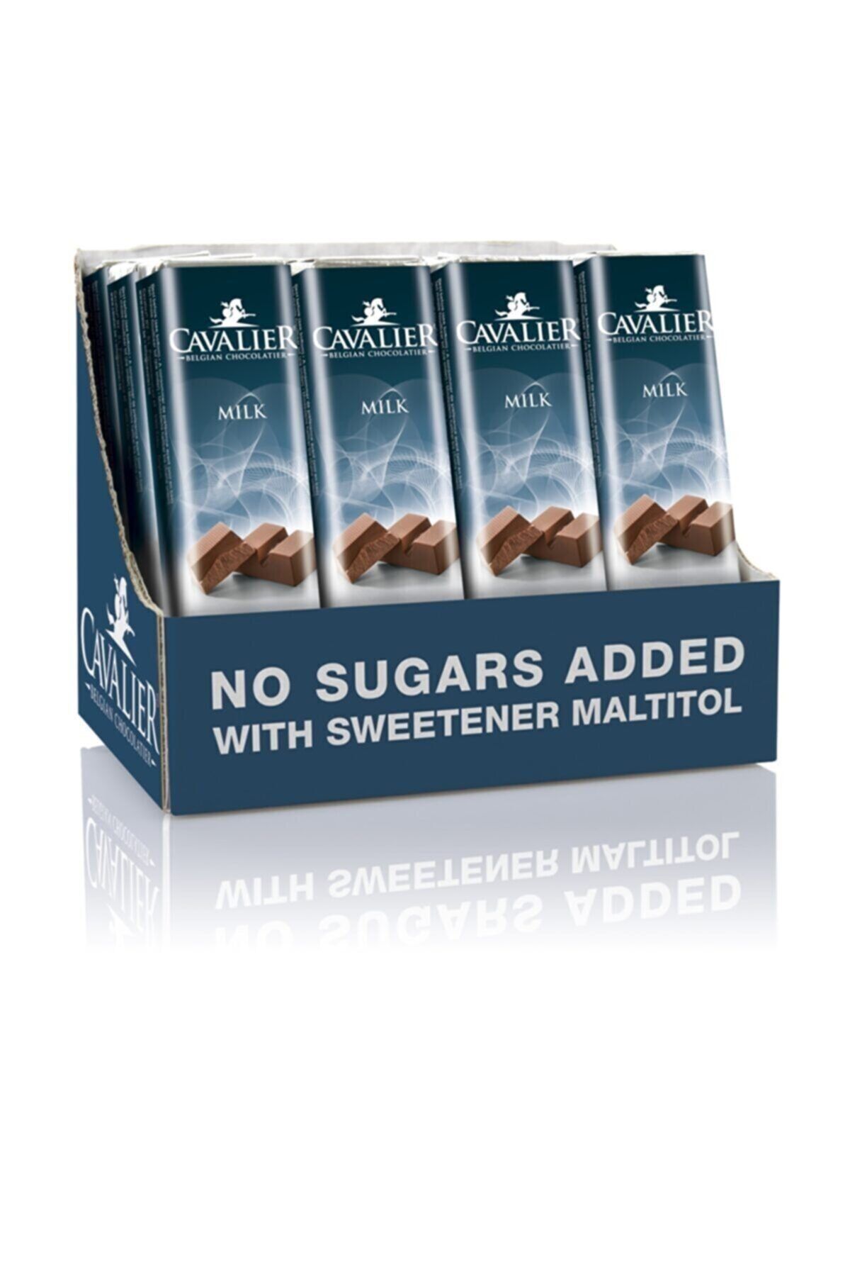 Cavalier Sütlü Diyabetik Diyet Belçika Çikolatası Şekersiz No Sugar Added 44 Gr X 12 Bar