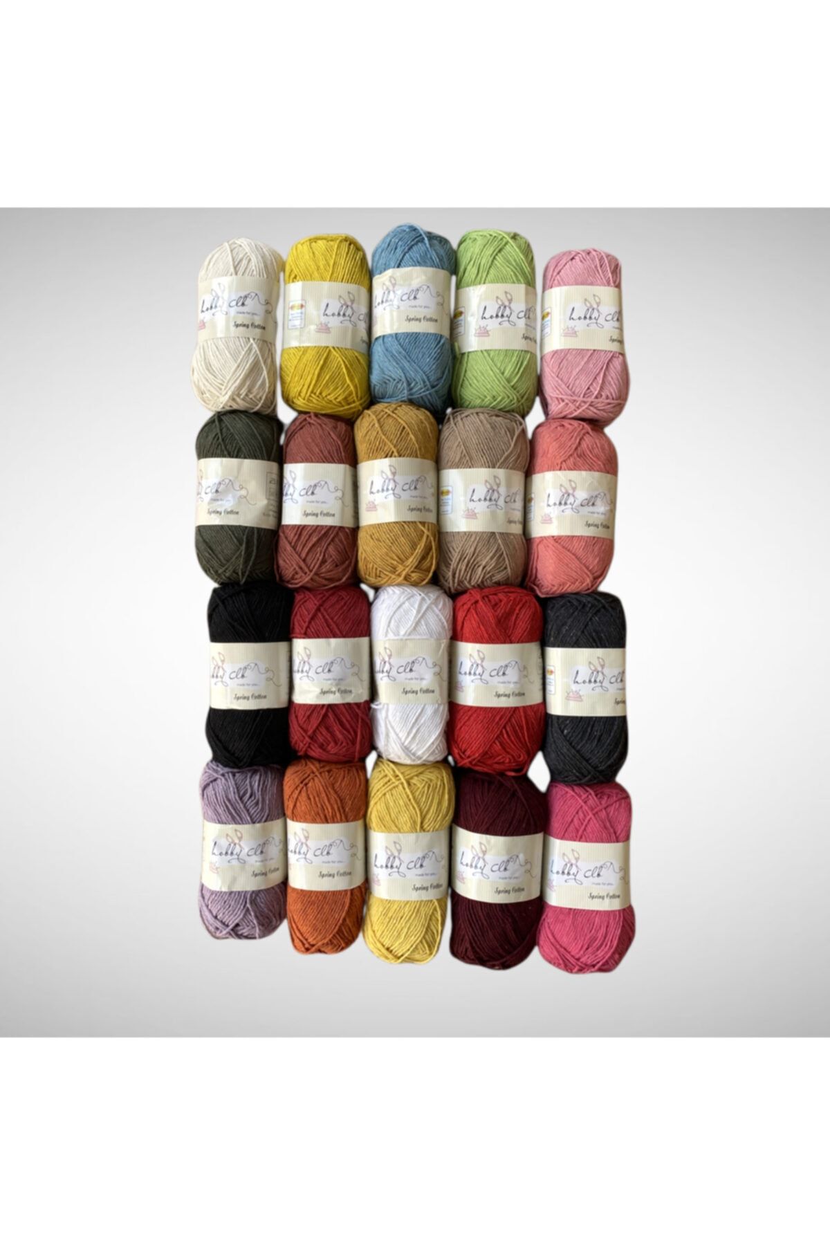 Masal Örgü Evi Hobby Clb %100 Pamuk Punch (panç) Ve Amigurumi Ipi Seti 20 Adet