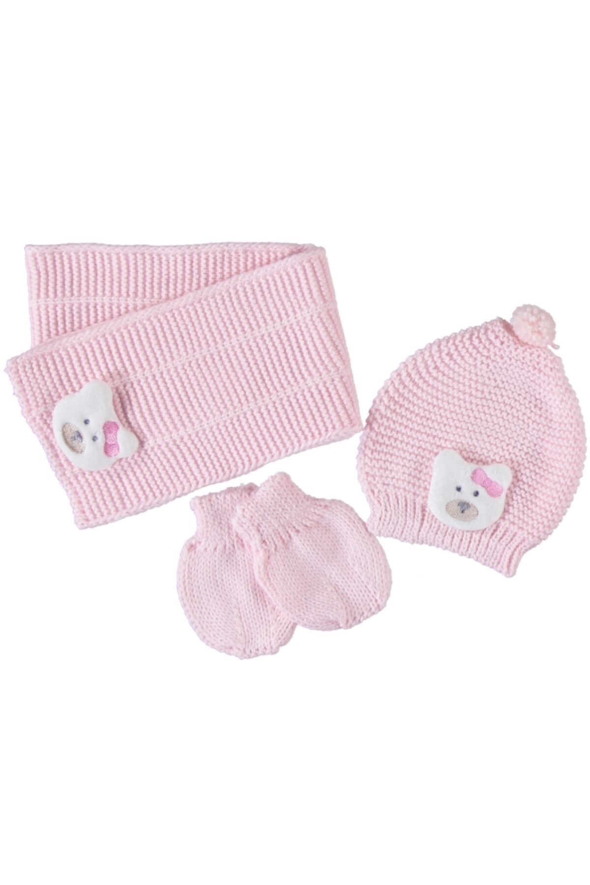 Butka Bebe Triko Atkı Bere Seti