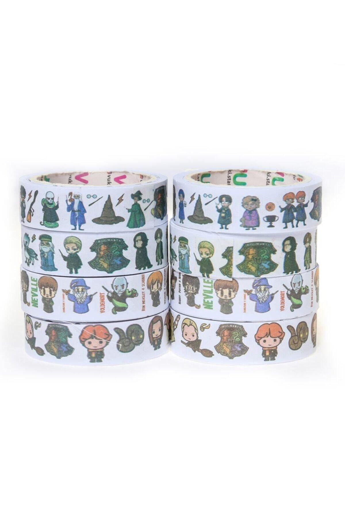 PASİFİK HOME Harry Renkli Desenli Bant 5m Harry 8 Li Set
