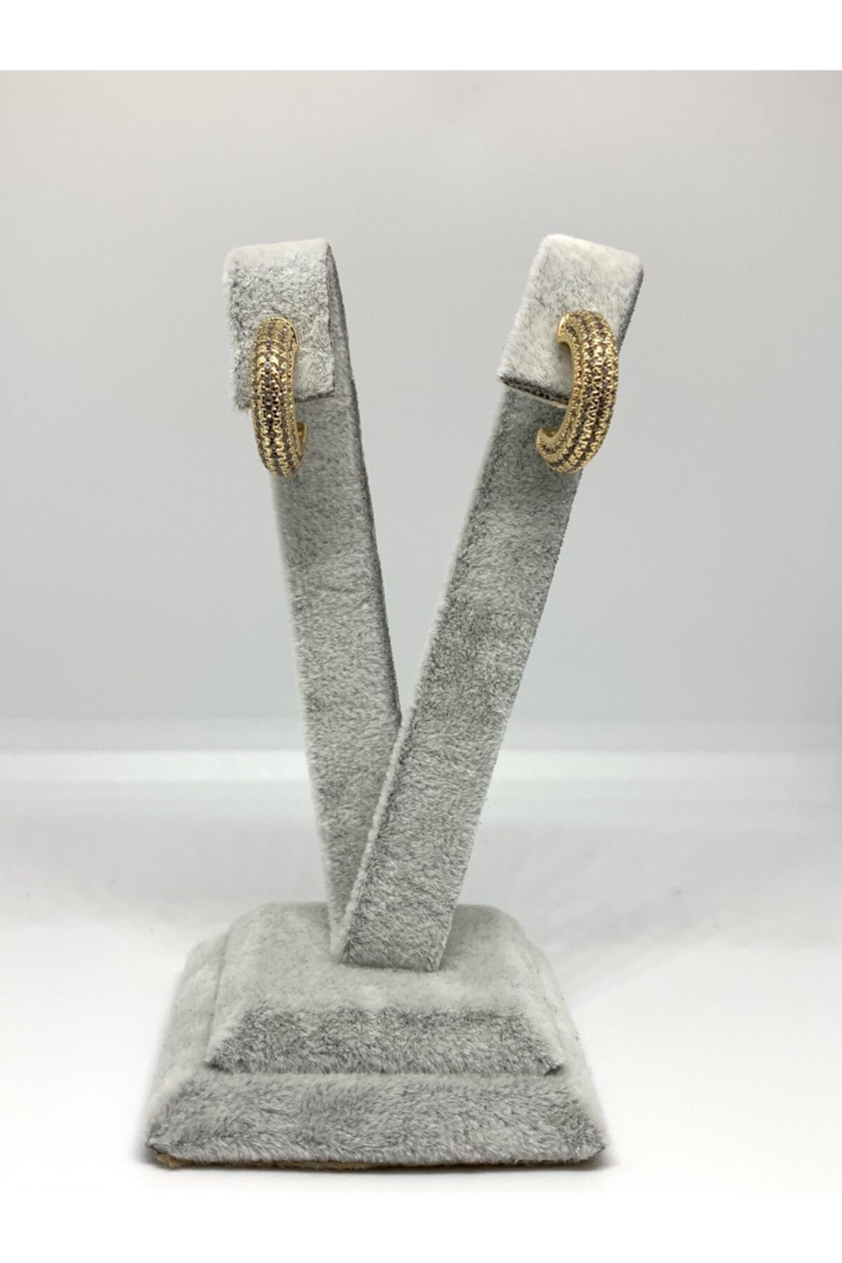 zeus jewellery Zirkon Taşlı Halka Küpe