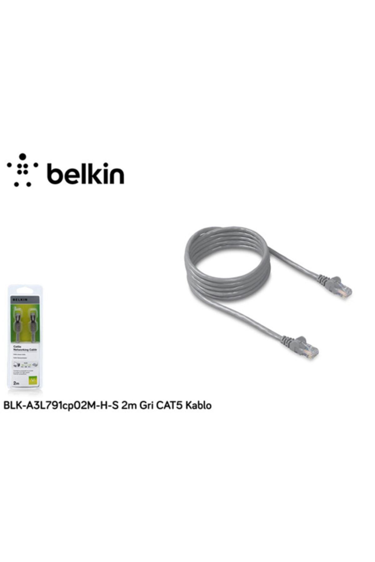 Belkin Blk-a3l791cp02m-h-s 2m Gri Cat5 Kablo