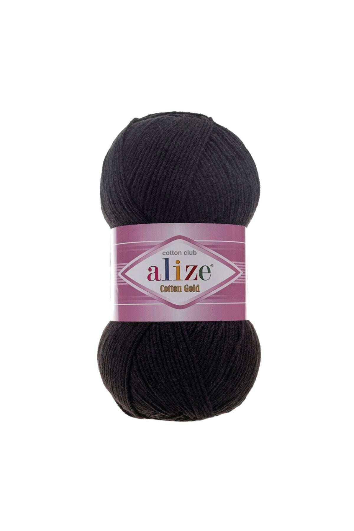 Alize Yazlık Pamuk Ip Cotton Gold Amigurumi Punch Ipi 60 Siyah