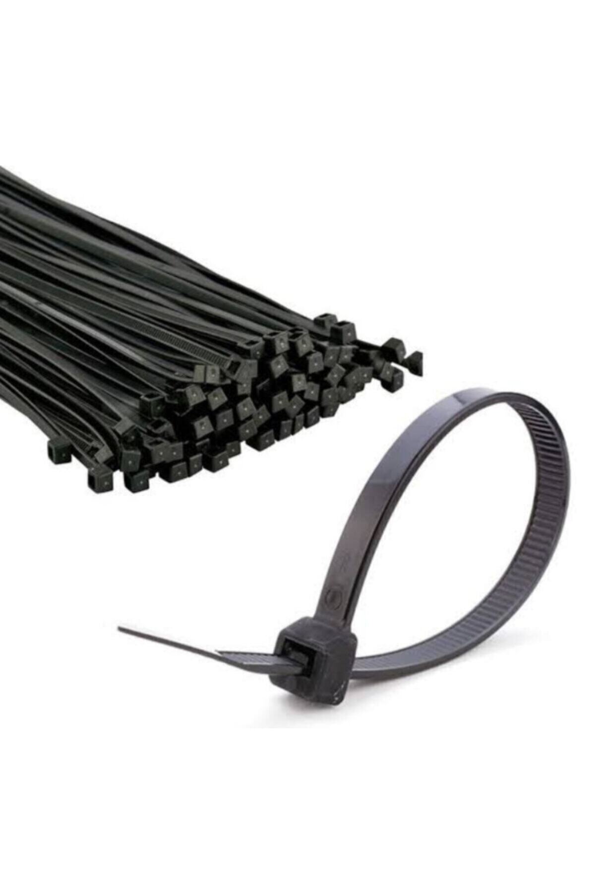 ZEMBİL Siyah Kablo Bağı Plastik Cırt Kelepçe 4.8x300 mm 30 cm 100 Adet