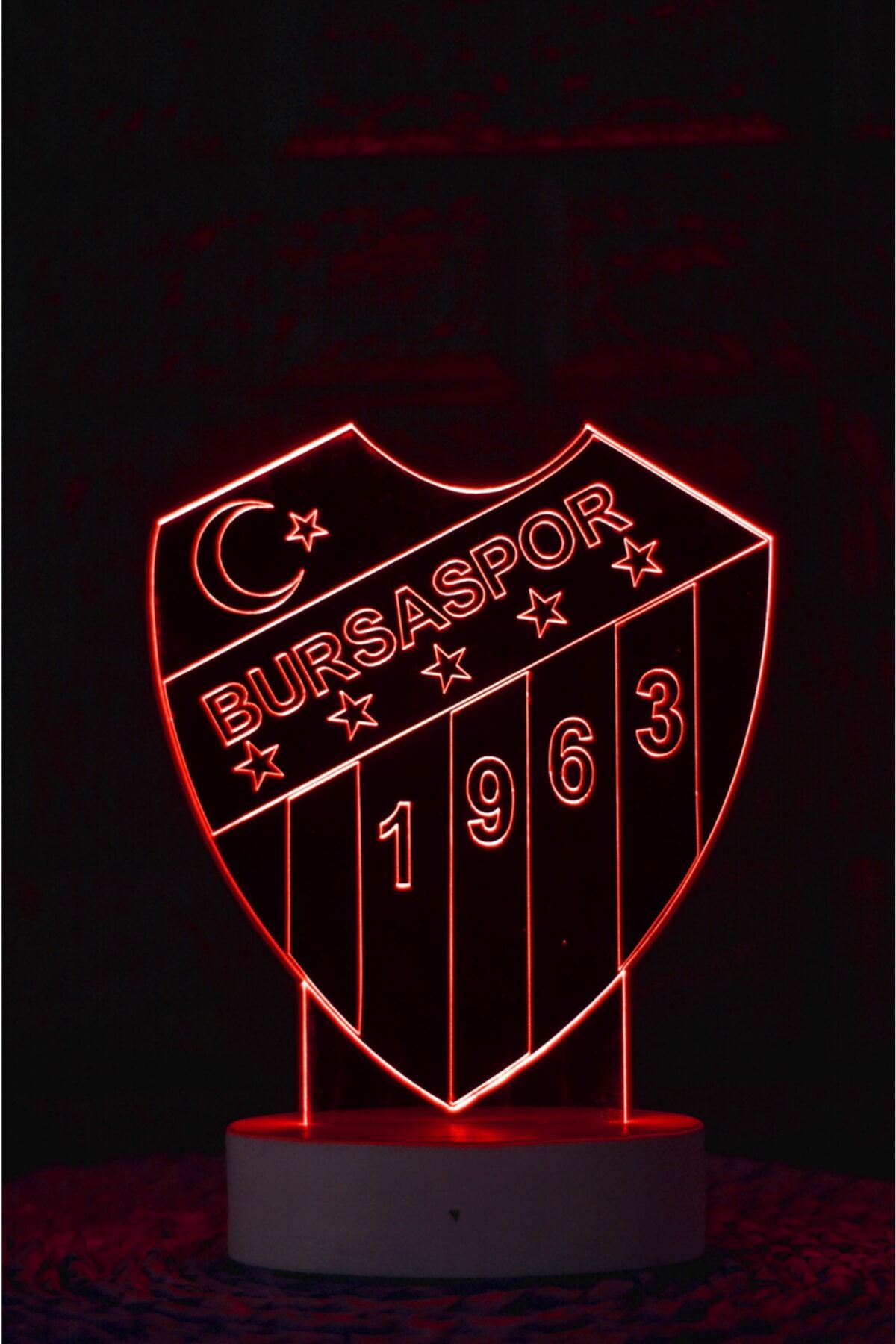 Yubi Design Bursaspor - 3 Boyutlu Dekoratif Gece Lambası 3d
