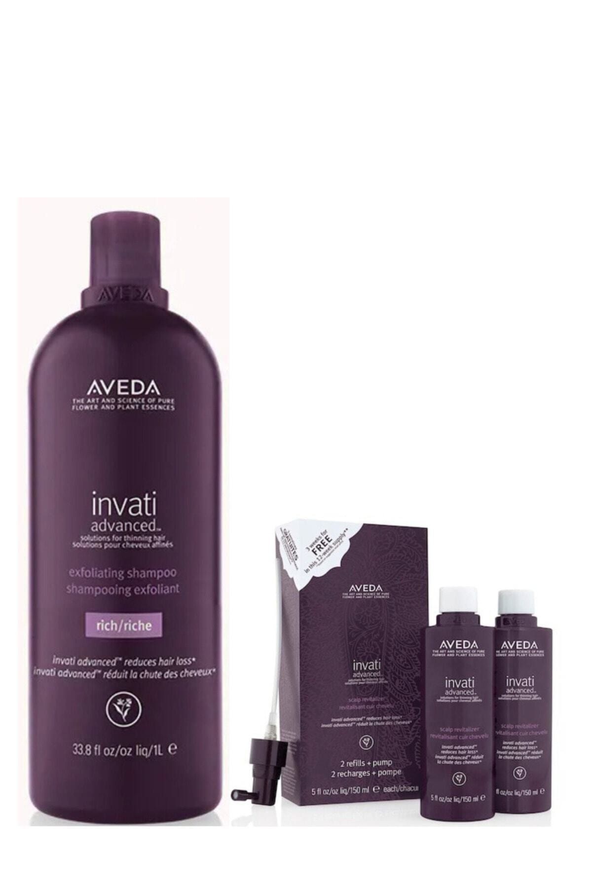 Aveda Invati Dökülme Önleyici 1000 Ml Avantaj Seti Ve 2 Li Serum