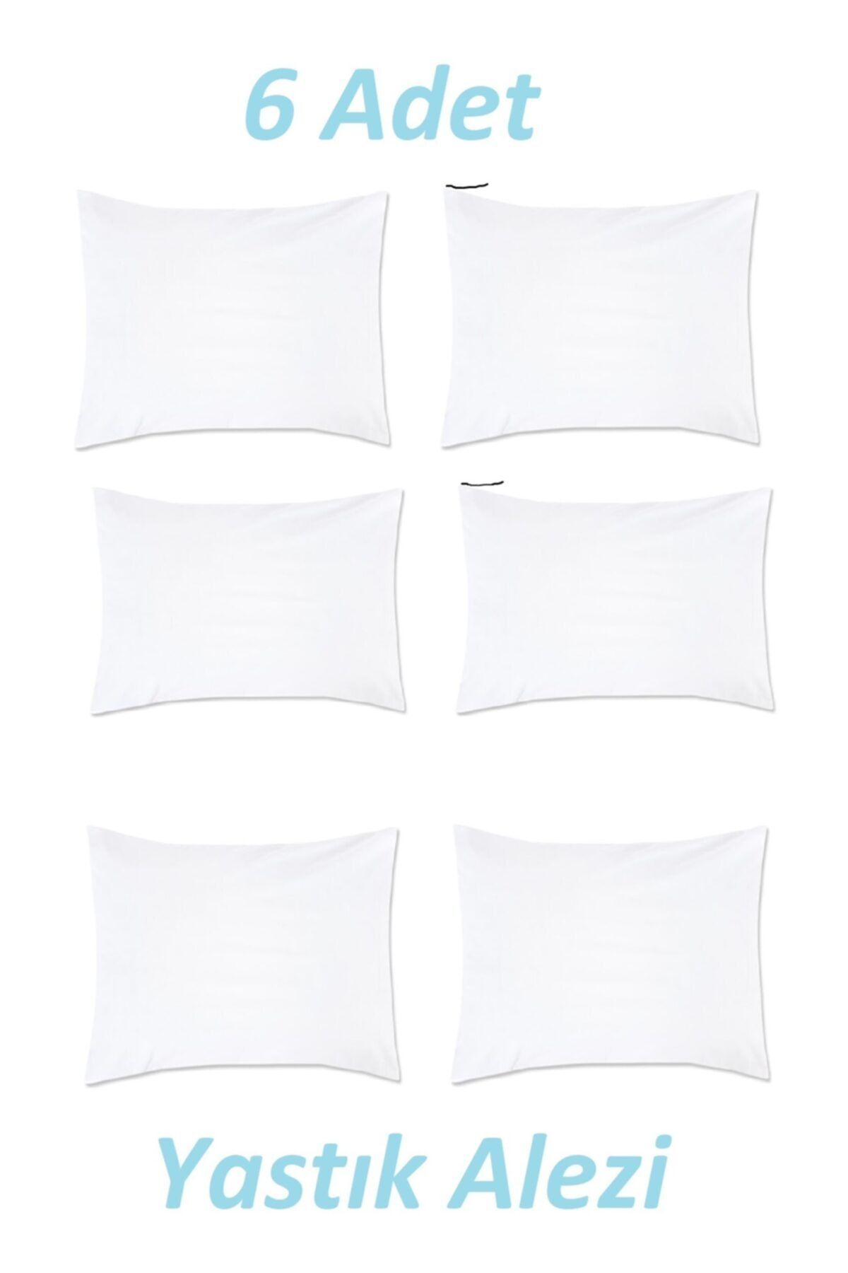 ROSEHOME 6 Lı Beyaz Sıvı Geçirmez Yastık Alezi 50x70 Cm