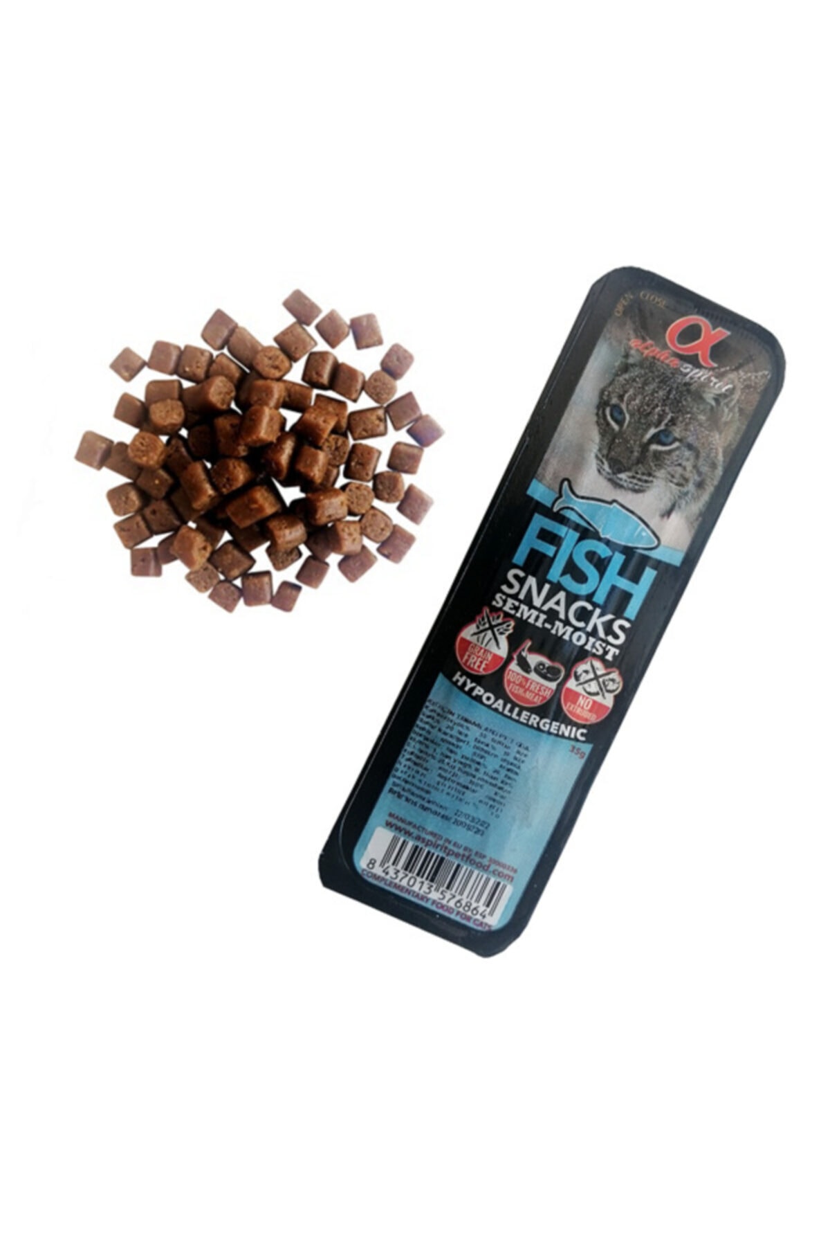 Hepsinetten Bilişim Alpha Spirit Tahılsız Balıklı Kedi Ödülü 35 Gr