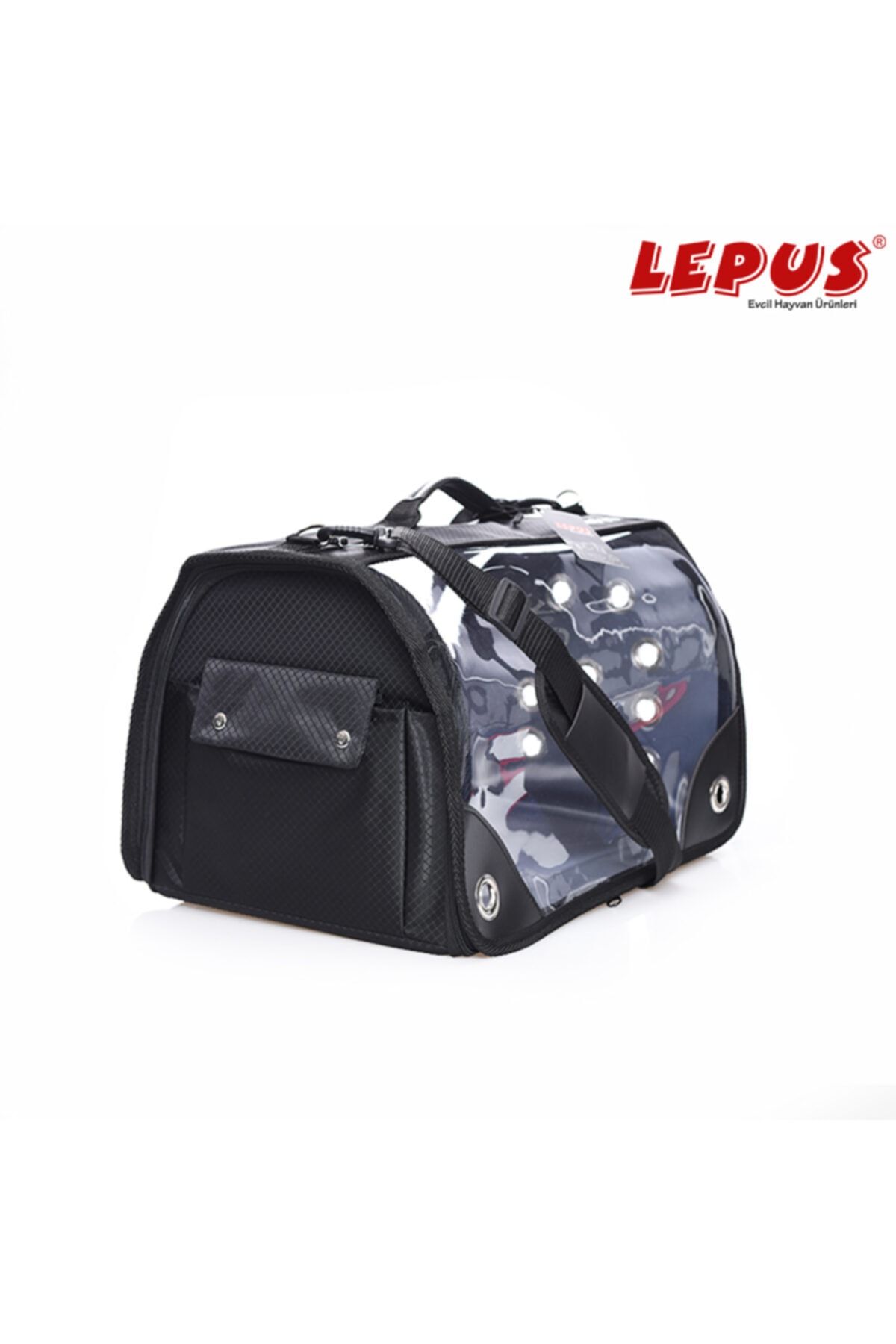 Lepus Şeffaf Fly Bag Çanta - Siyah - Large Boy