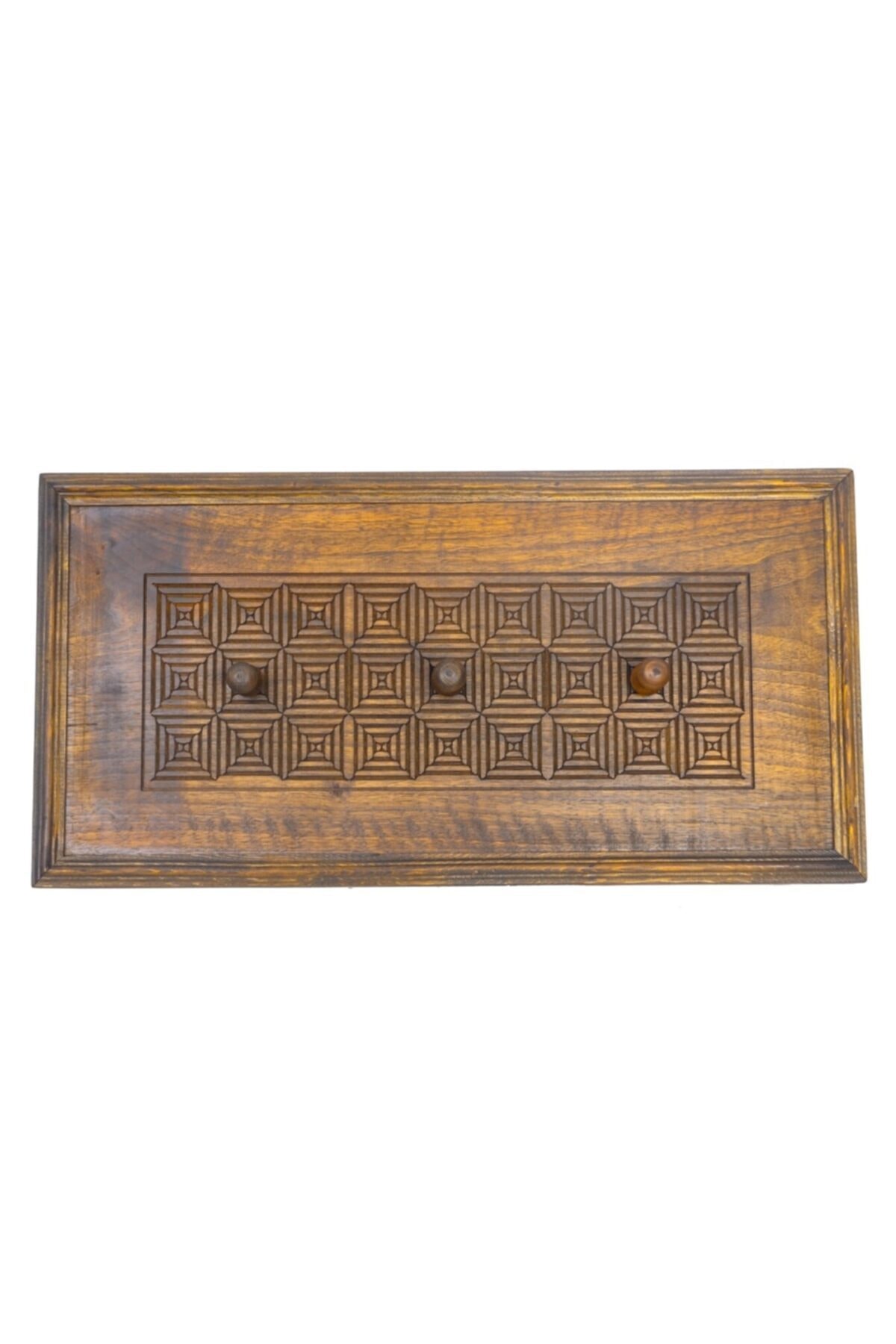 ESKİLUB AHŞAP ÜRÜNLERİ Elbise Askılığı, Ceviz Oymalı Model 3