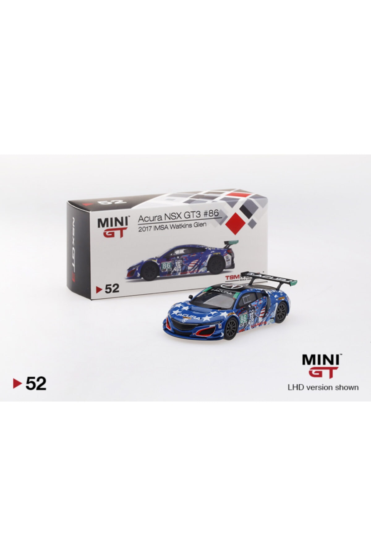 mini gt Acura Nsx Gt3 #86 Uncle Sam 1:64 Model Araba