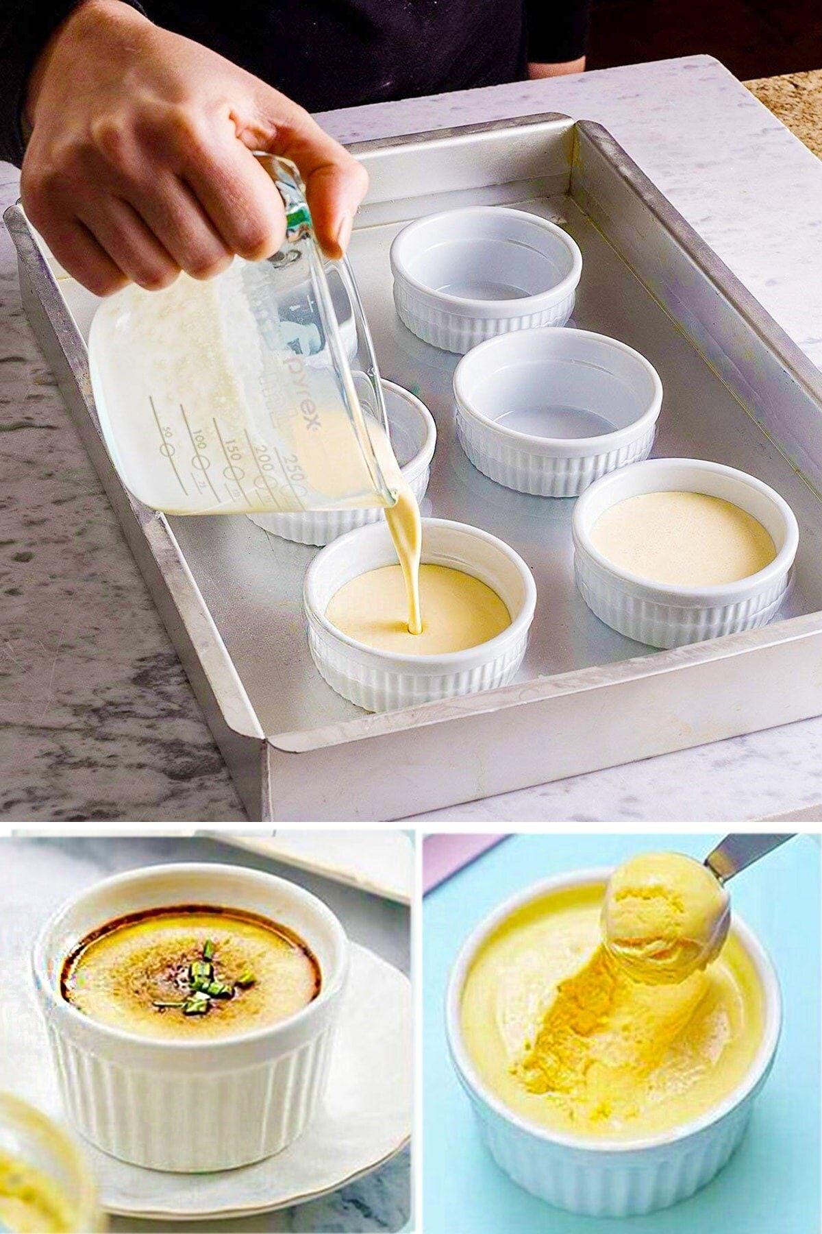 KıraK Seramik Isıya Dayanıklı 6'lı Beyaz Sufle Ve Kek Fırın Kabı