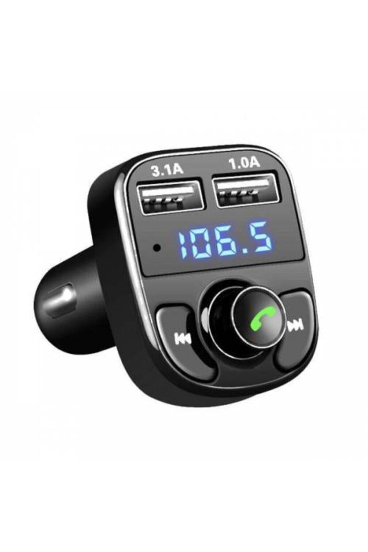 King Bleach Car X8 Araç Fm Transmitter Bluetooth Usb Araç Şarj Sd Kart Çakmaklık Girişi Oto Müzik Çalar Kablosuz