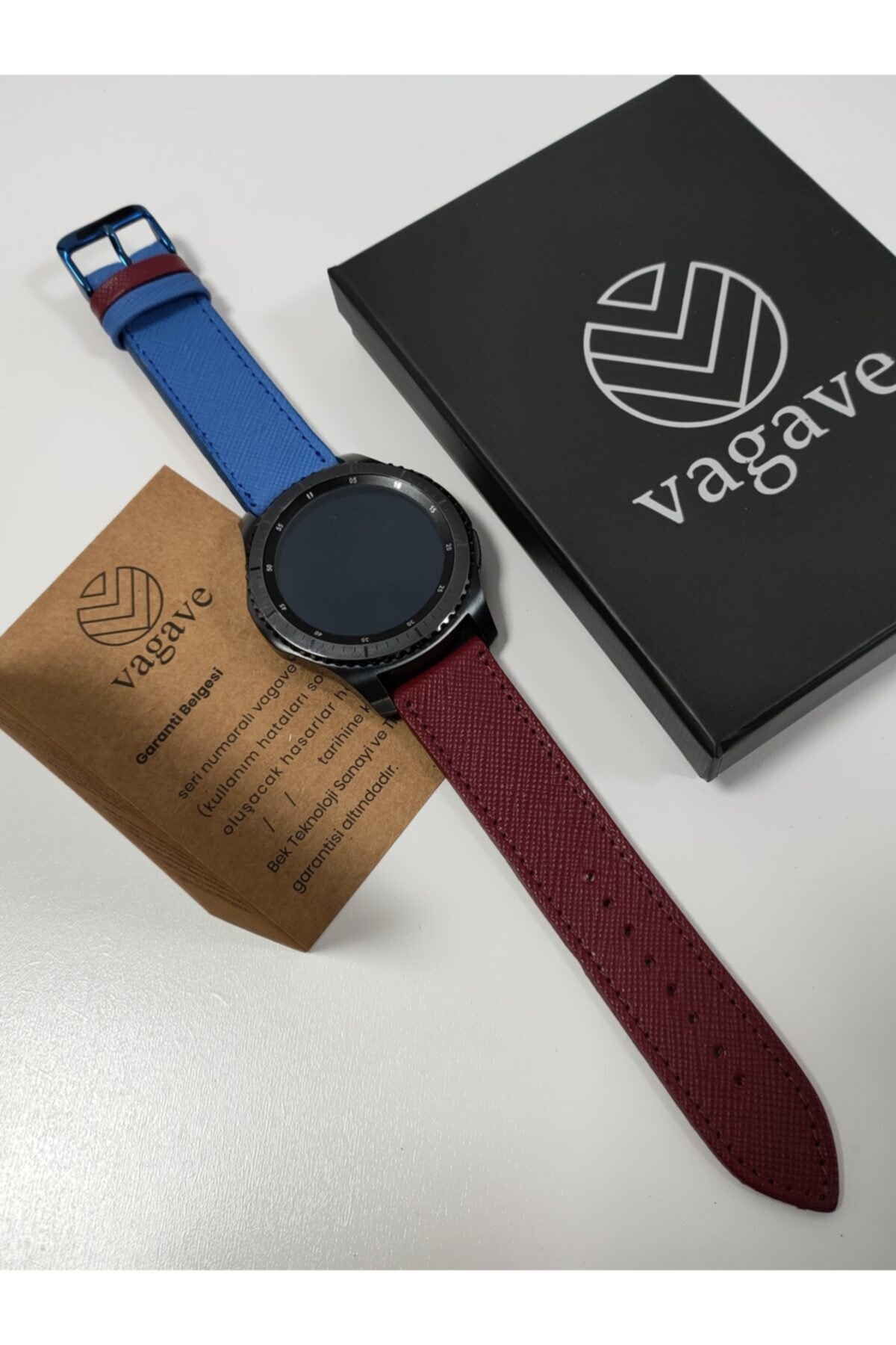 vagave Watch Taraftar Deri Kordon Active/watch/ Gear / 2 / 3 / 4 22 Mm Uyumlu