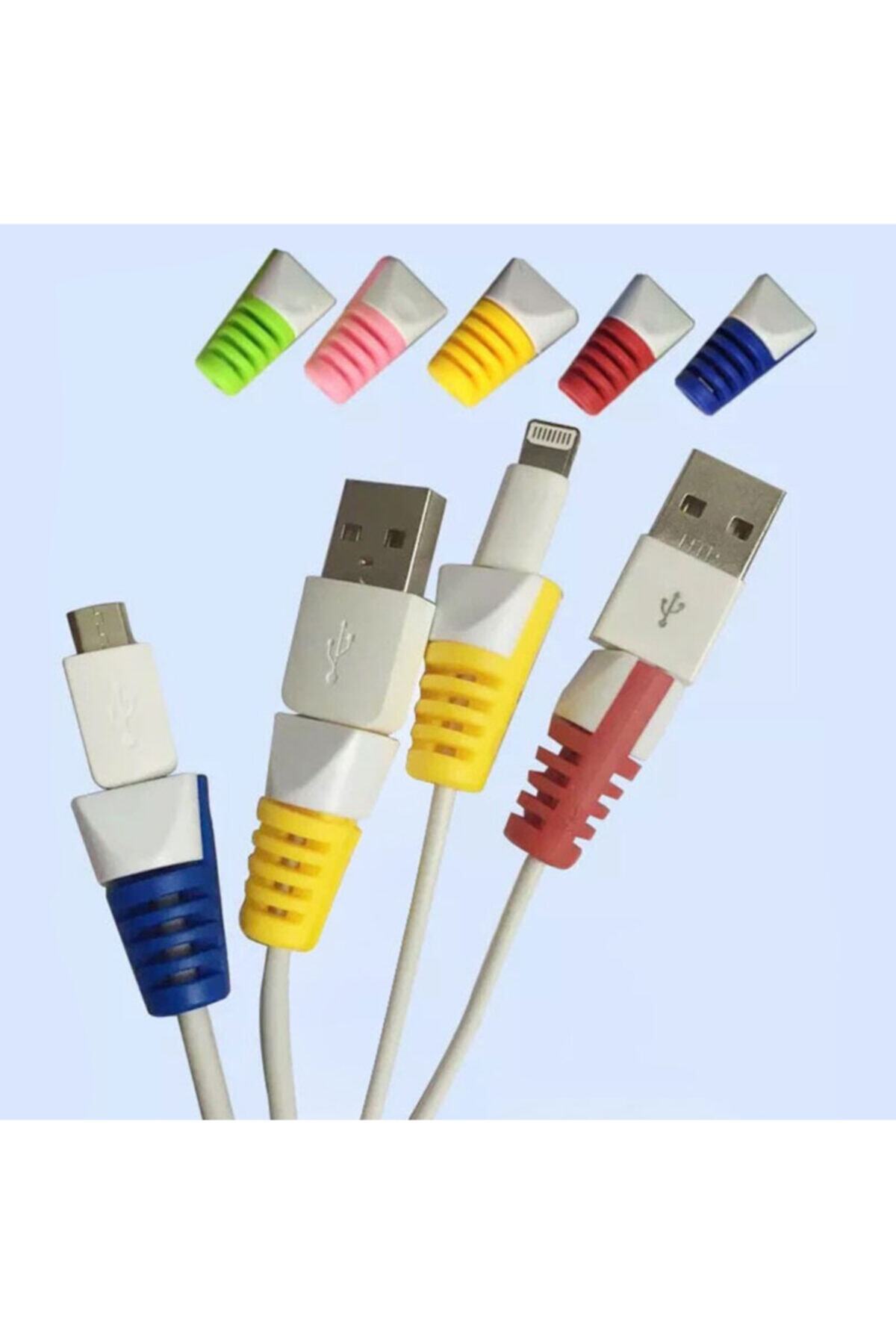 SUNTECNO Kablo Koruyucu 2 Adet Set Kabloları Yırtılma Engelleyıcı-pembe