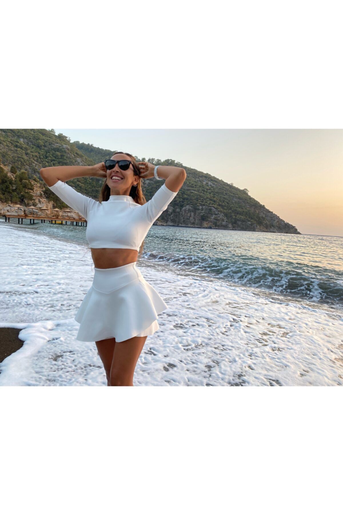 Suraj Scuba White Crop Body