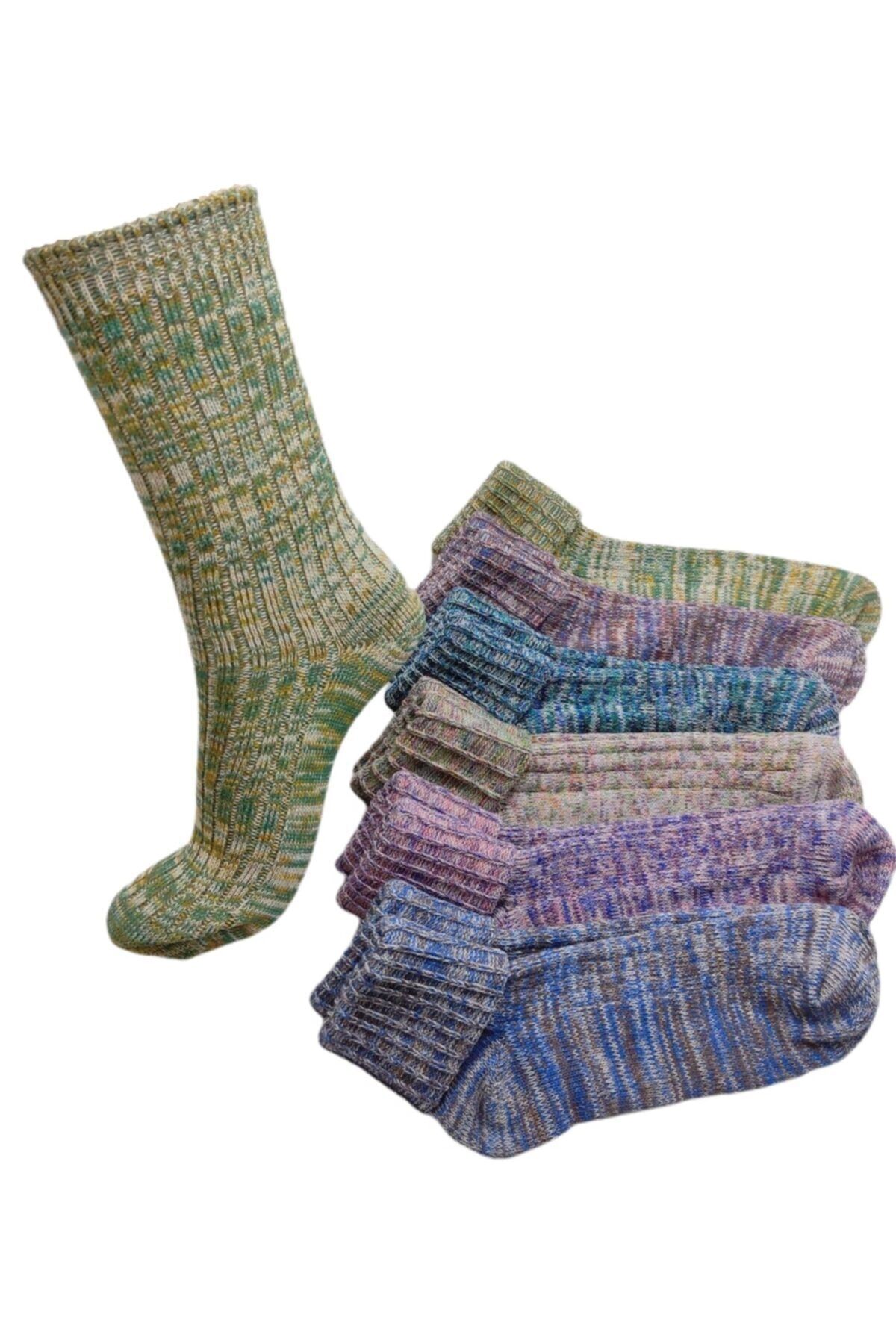 passion socks 6 Çift Kışlık Renkli Bot Çorabı