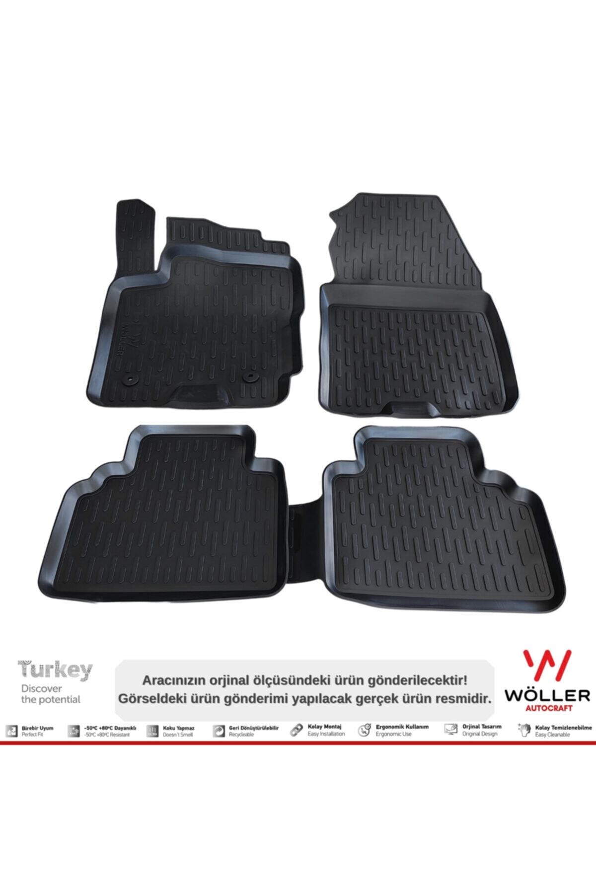 wöller Ford Courier Paspas 2016 2021 Arası 3d Havuzlu Paspas