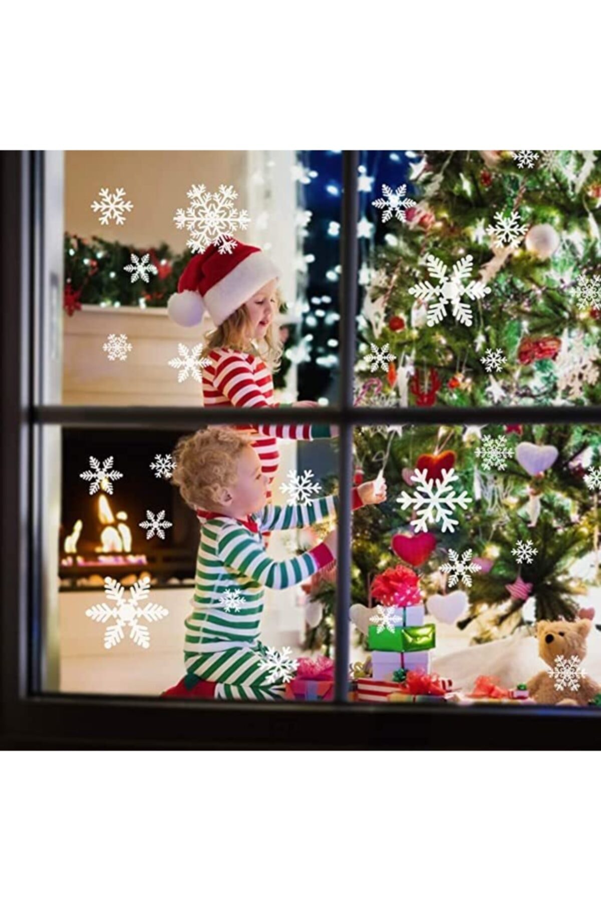 Antika Design Yılbaşı Kar Tanesi Sticker Etiket 20'li