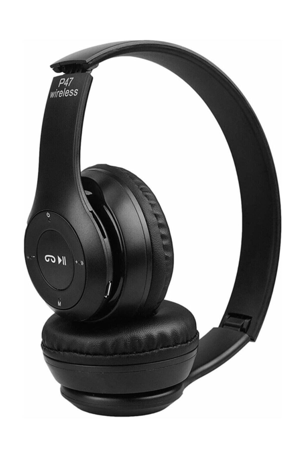 Anyplus P47 Siyah Wireless Bluetooth 5.0 Kablosuz Kulaklık Mp3 Extra Bass Fm Radyo