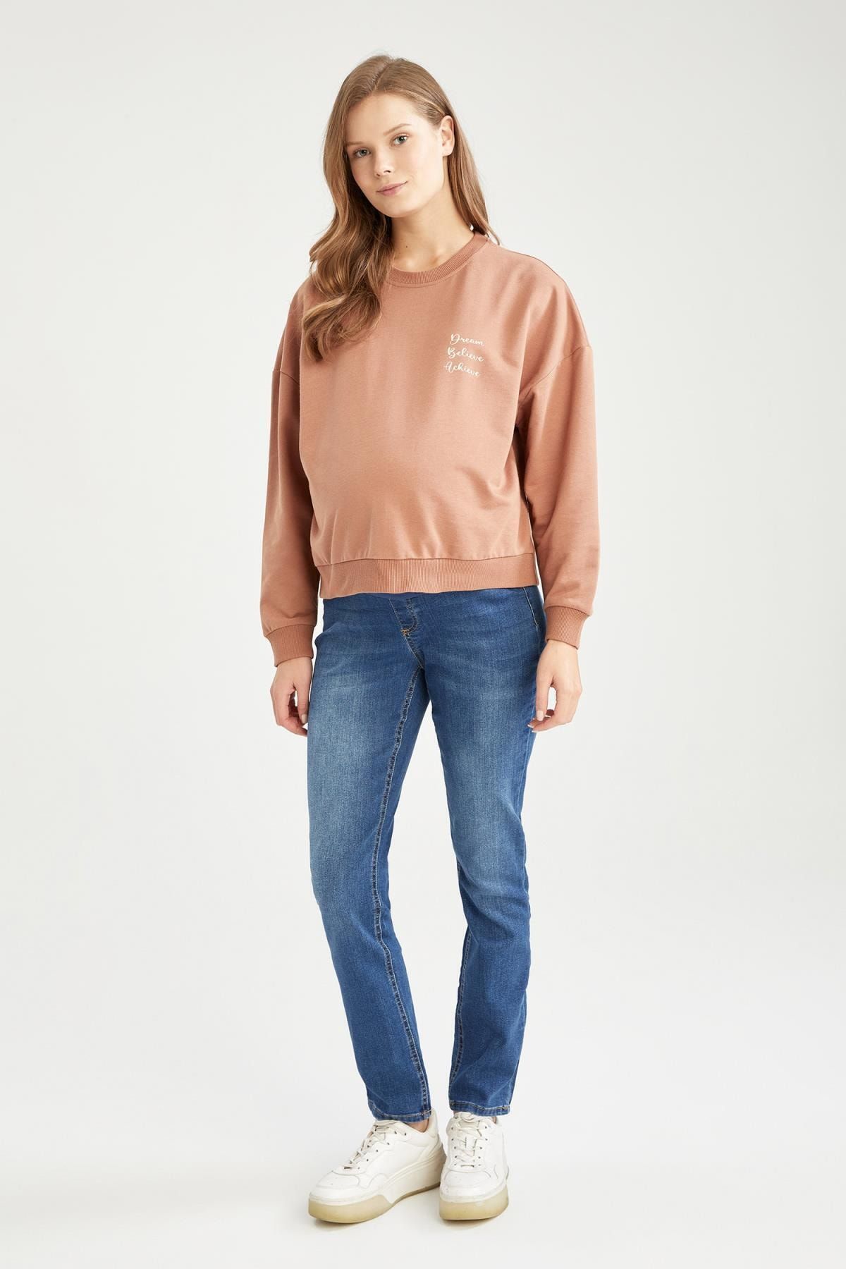 DeFacto Straight Fit Yükse Bel Hamile Jean Pantolon