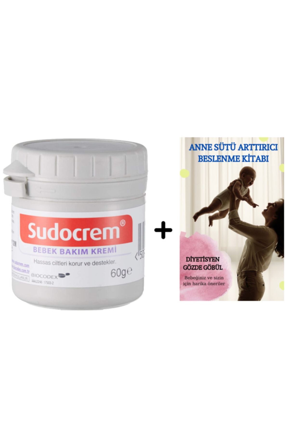 Sudocrem Bebek Bakım Pişik Kremi 60 Gr + Anne Sütü Artırıcı Beslenme Kitabı