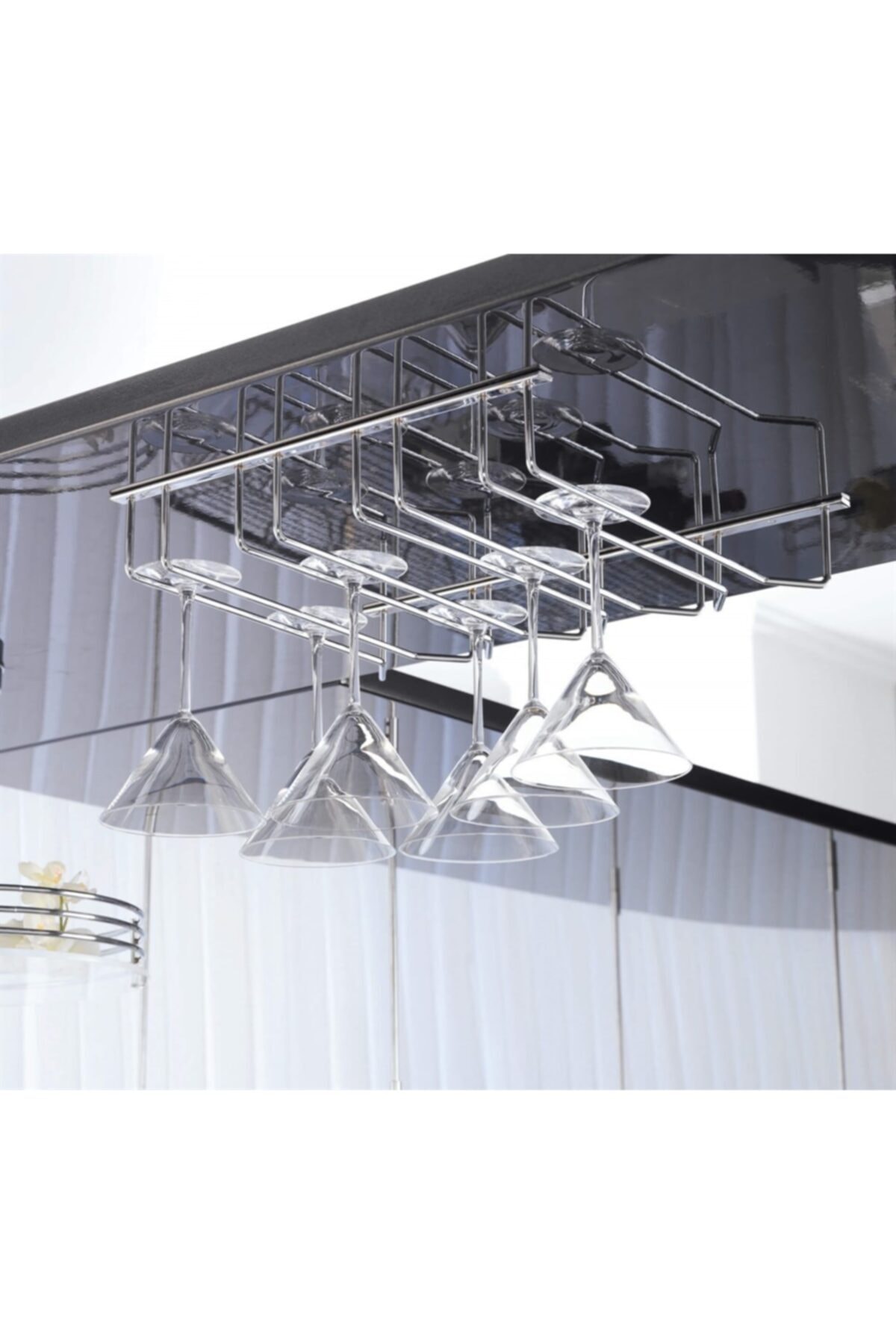 STARAX Krom Kadeh Askısı (4 BÖLMELİ) (S-4044-C)