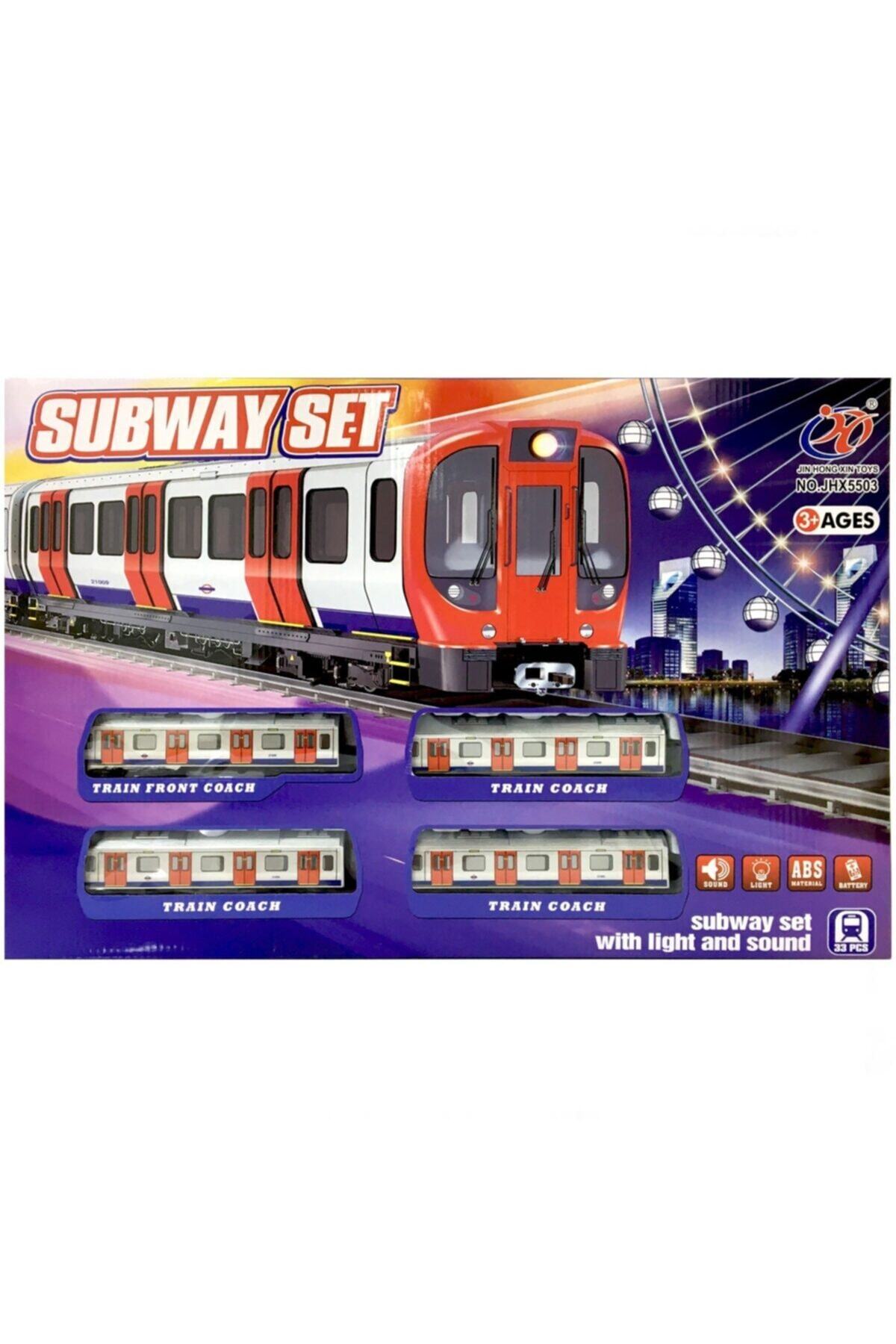 Beyaz At Yılın Ilk Fırsatları - Pilli Sesli Ve Işıklı Raylı Metro Tren Seti 33 Parça - ™ ®