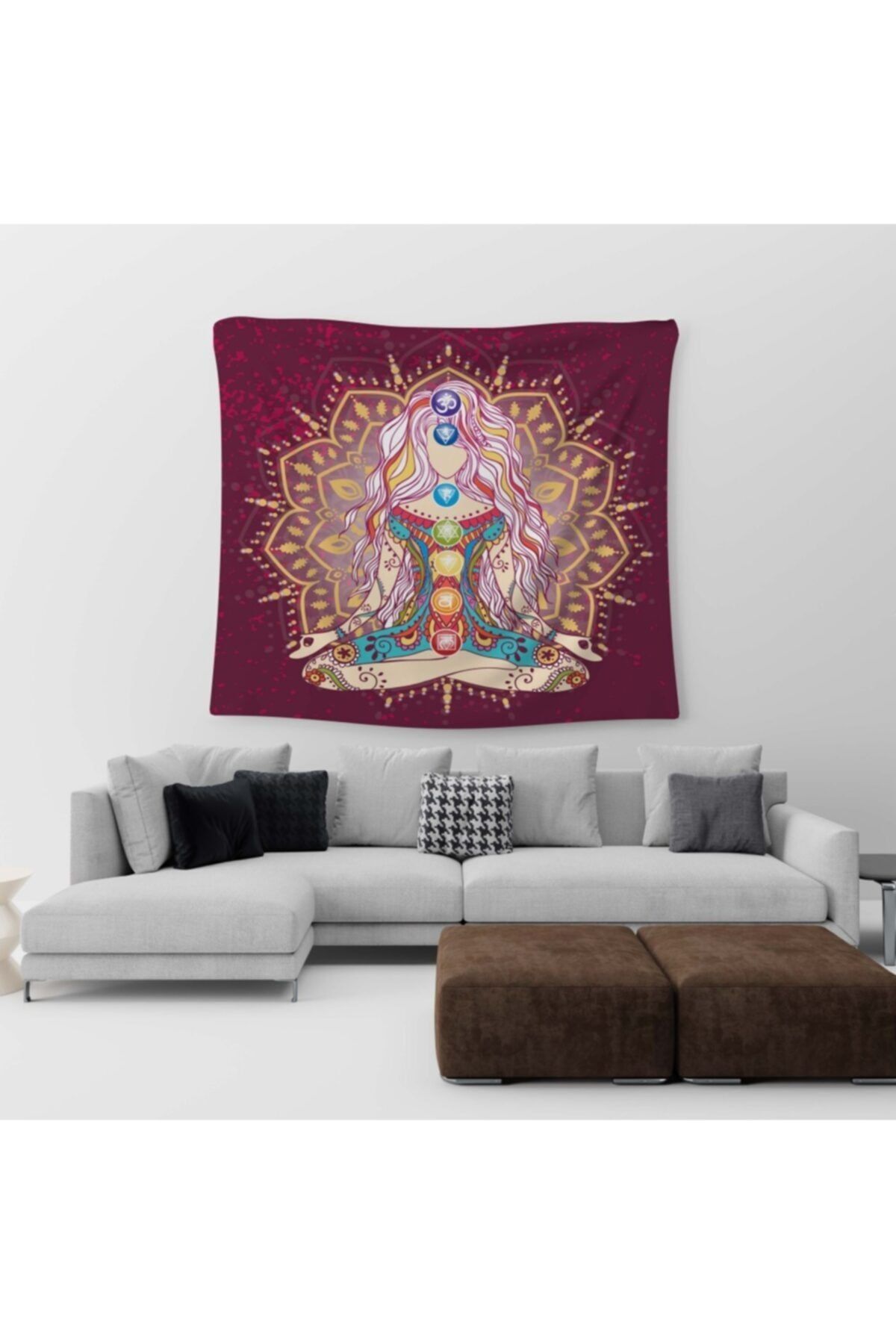 Evlium Çakra Meditasyonu Duvar Örtüsü