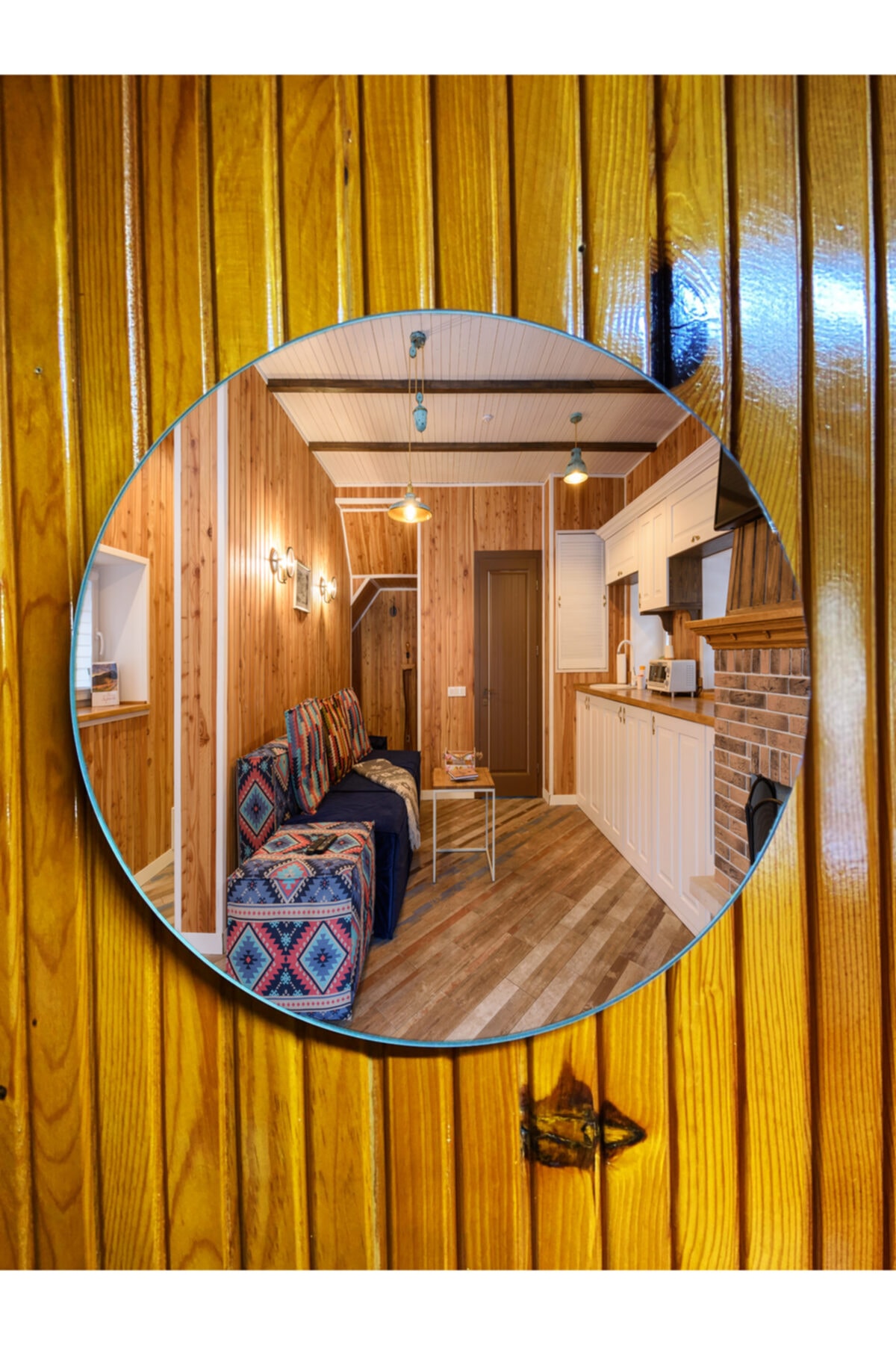 Miss aksesuar Yuvarlak Dekortif Konsol , Makyaj , Duvar Aynası