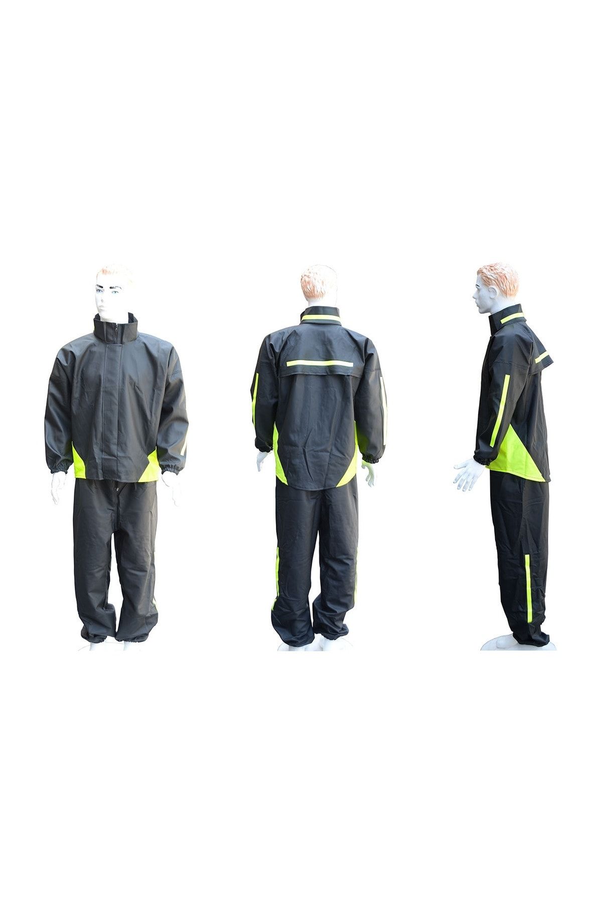 Kaptan Yağmurluk Iş Güvenlik Motor Kurye Modeli 3 - Xl