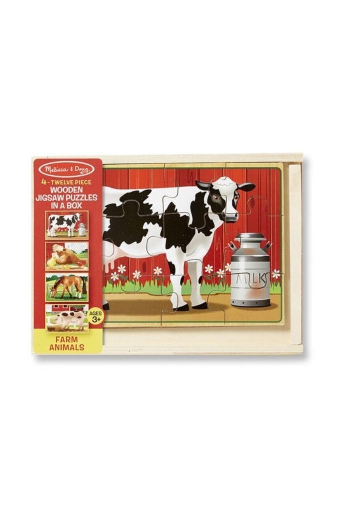 Melissa & Doug Melissa&doug Ahşap 12x4 Yapboz Seti - Çiftlik Hayvanları