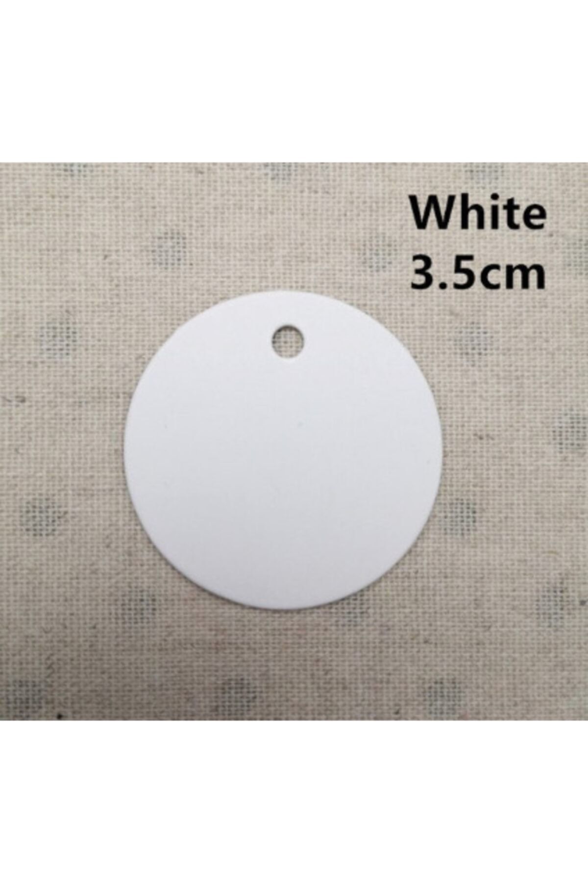 BeSend Beyaz Yuvarlak Etiket 50 Adet 3,5 Cm