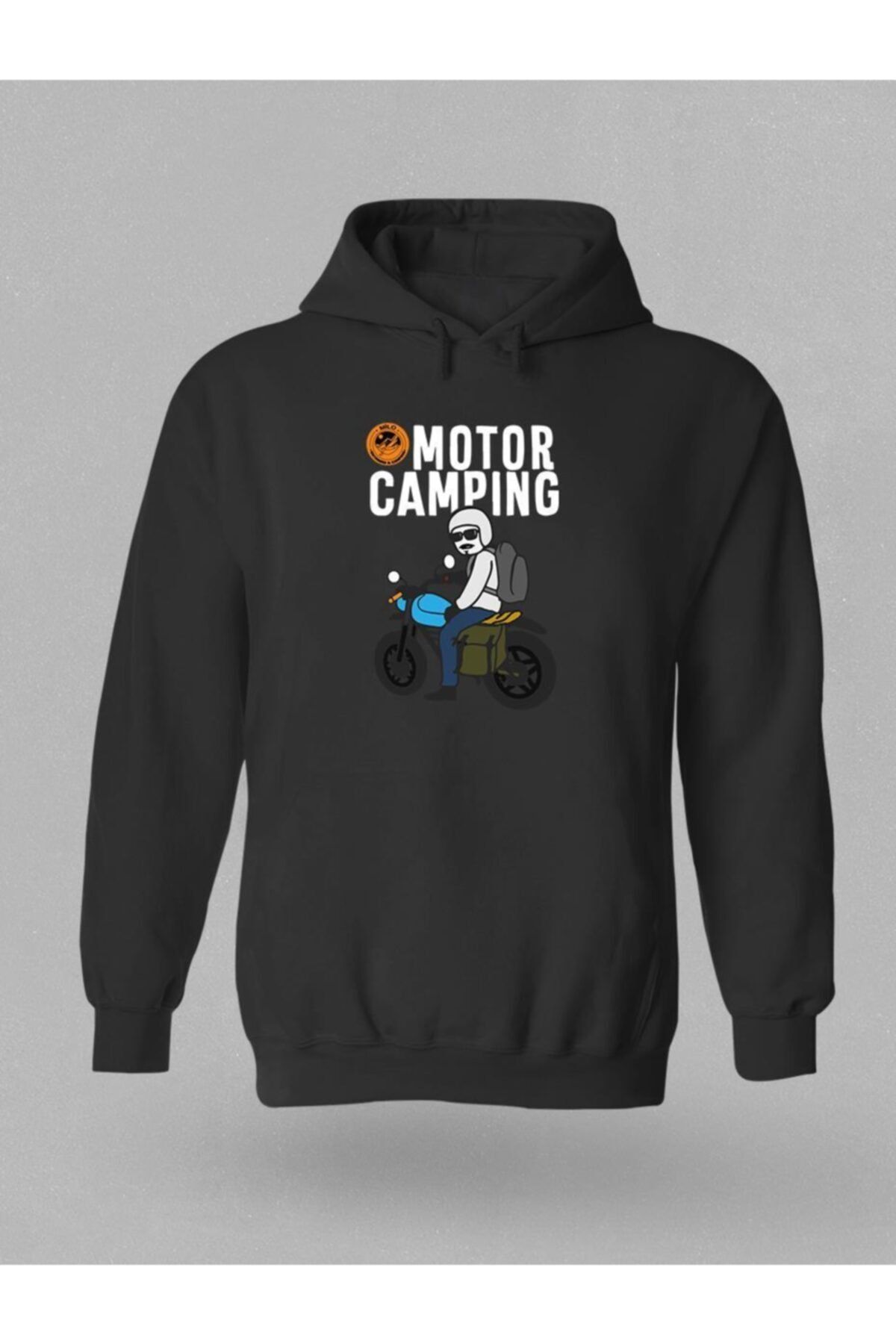 Milo Of Climbing Molde Kamp Temalı Baskılı Kapşonlu Hoodie – B