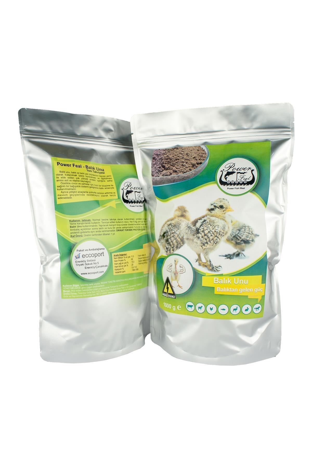Power Feal Balık Unu Premium 1 kg Civciv  Tavuk Yem Takviyesi