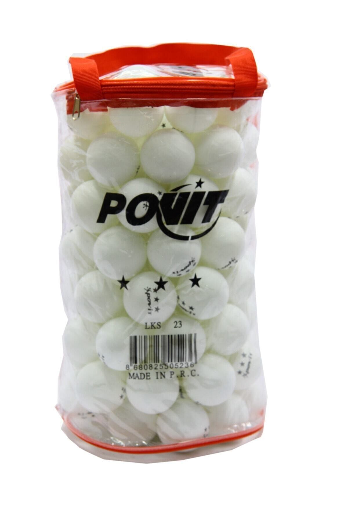 Povit 100'lü Masa Tenisi Topu (pinpon Topu) Beyaz