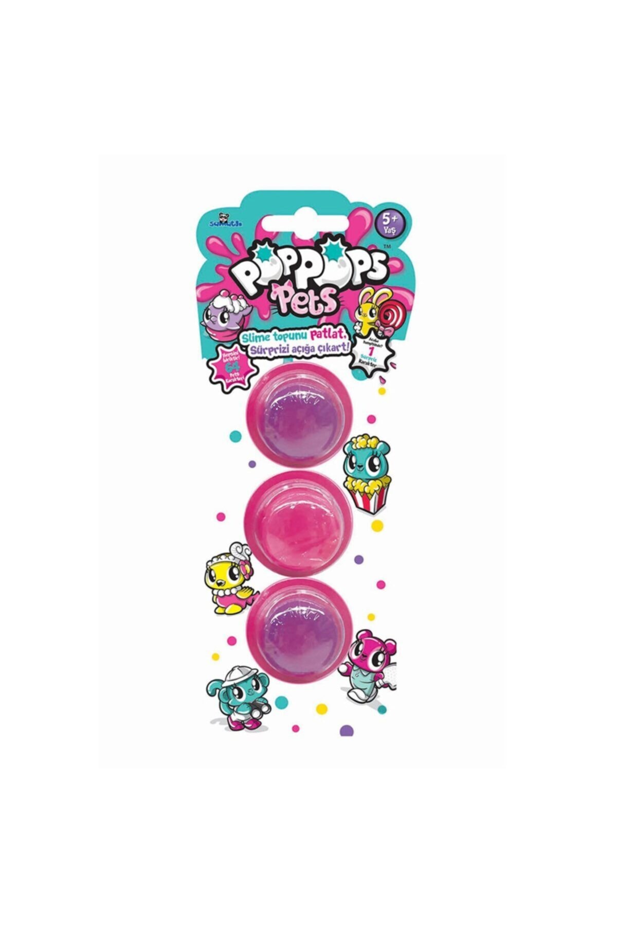 PumpkinHomeDeco Yl040045 Samatlı Pop Pops Pets Slime 3'lü