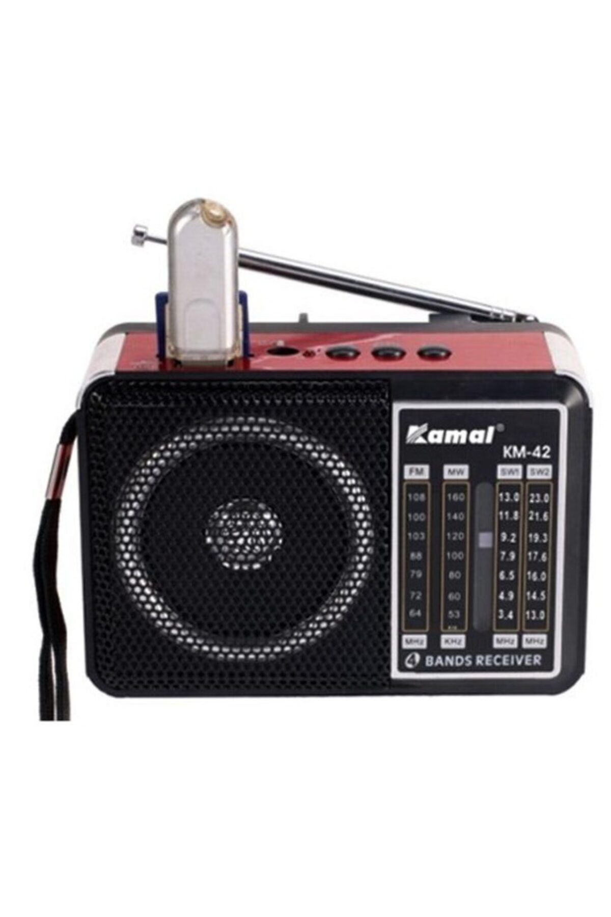 Kamal Radyo Şarjlı Pilli Usb/sd/fm Km-42