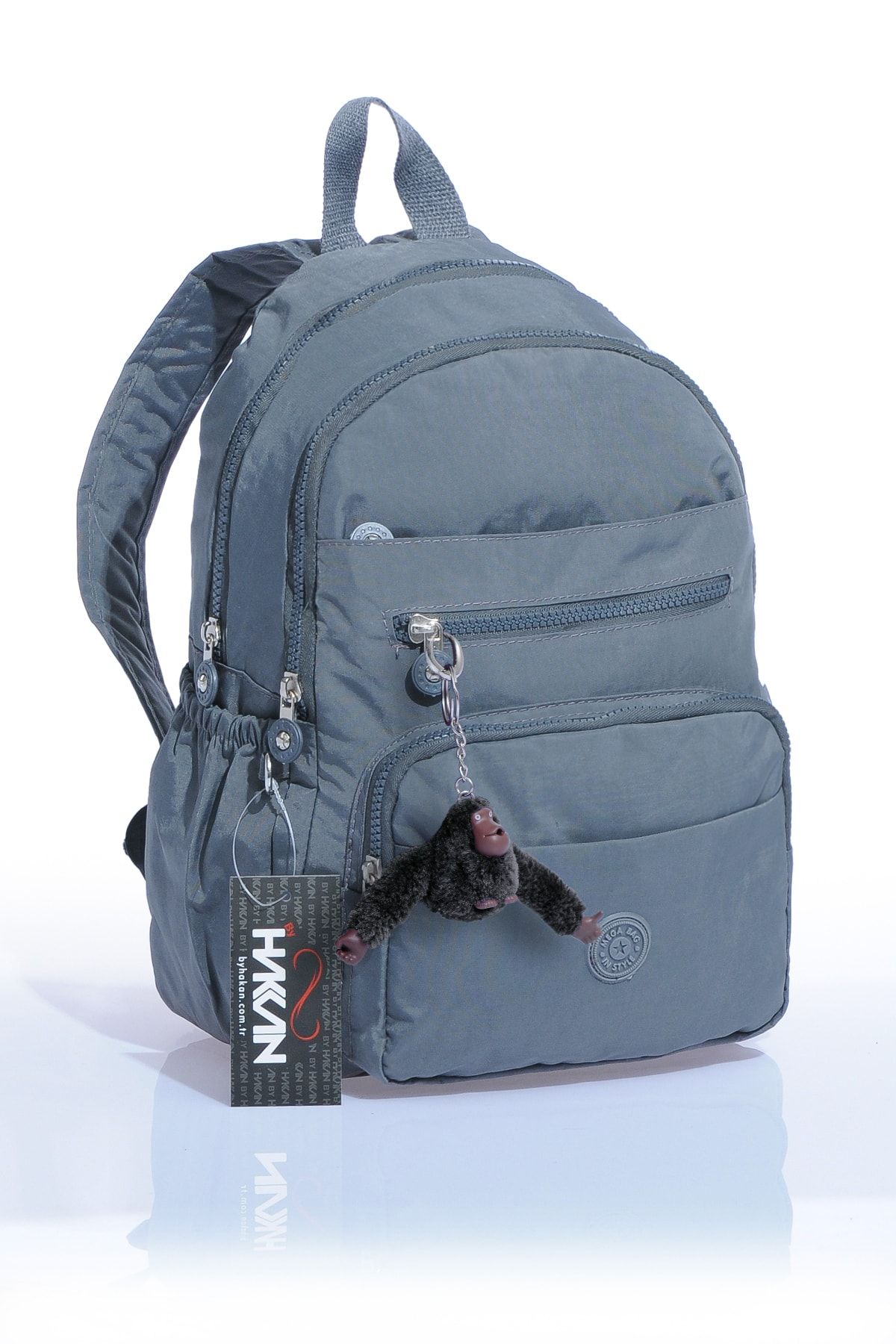 By Hakan Byhakan Mg-259 Kadın Klinkır Sırt Çantası Gri
