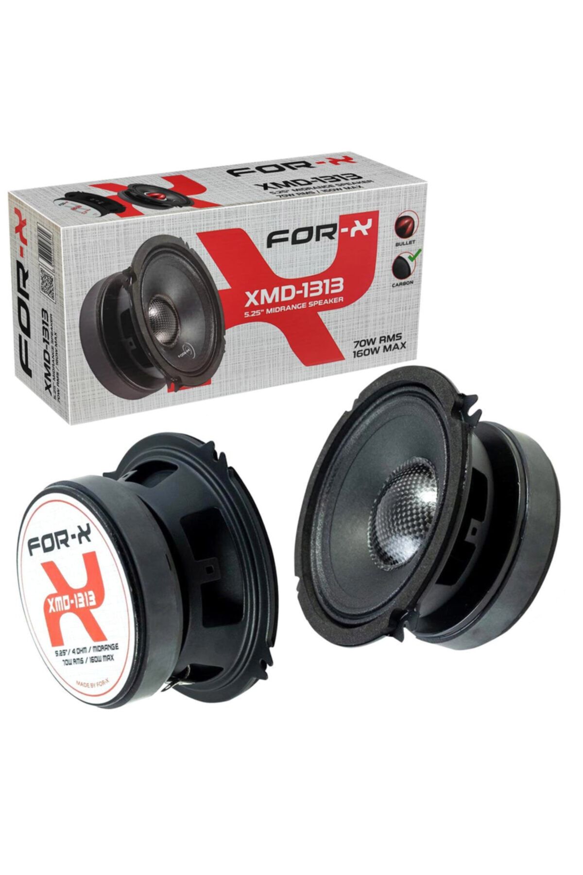 ForX Oto Mıdrange 13cm 160w (2 Adet) Carbon Xmd-1313