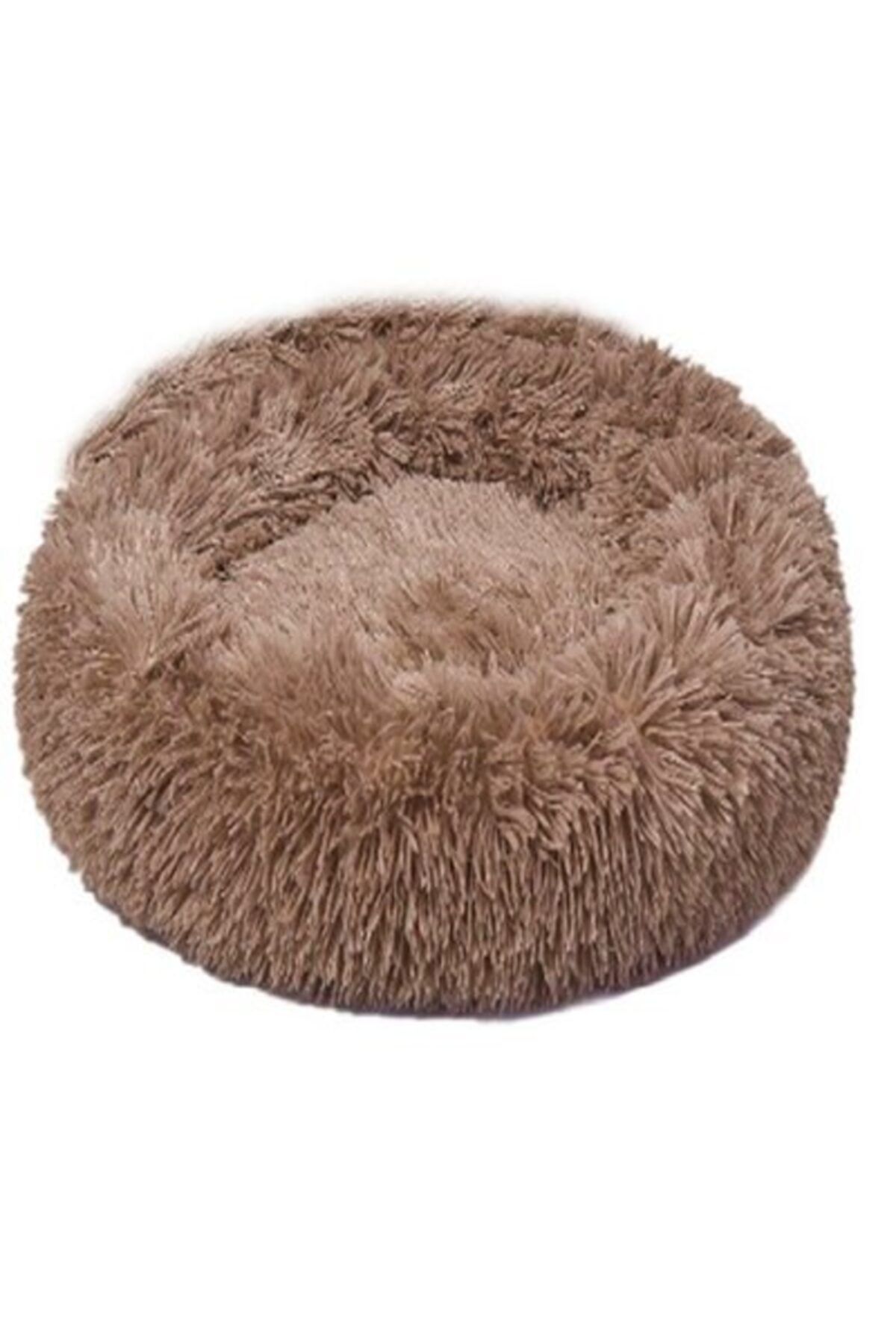 Dubex Ponchik Peluş Yuvarlak Yatak Vizon X Large 98x11h Cm