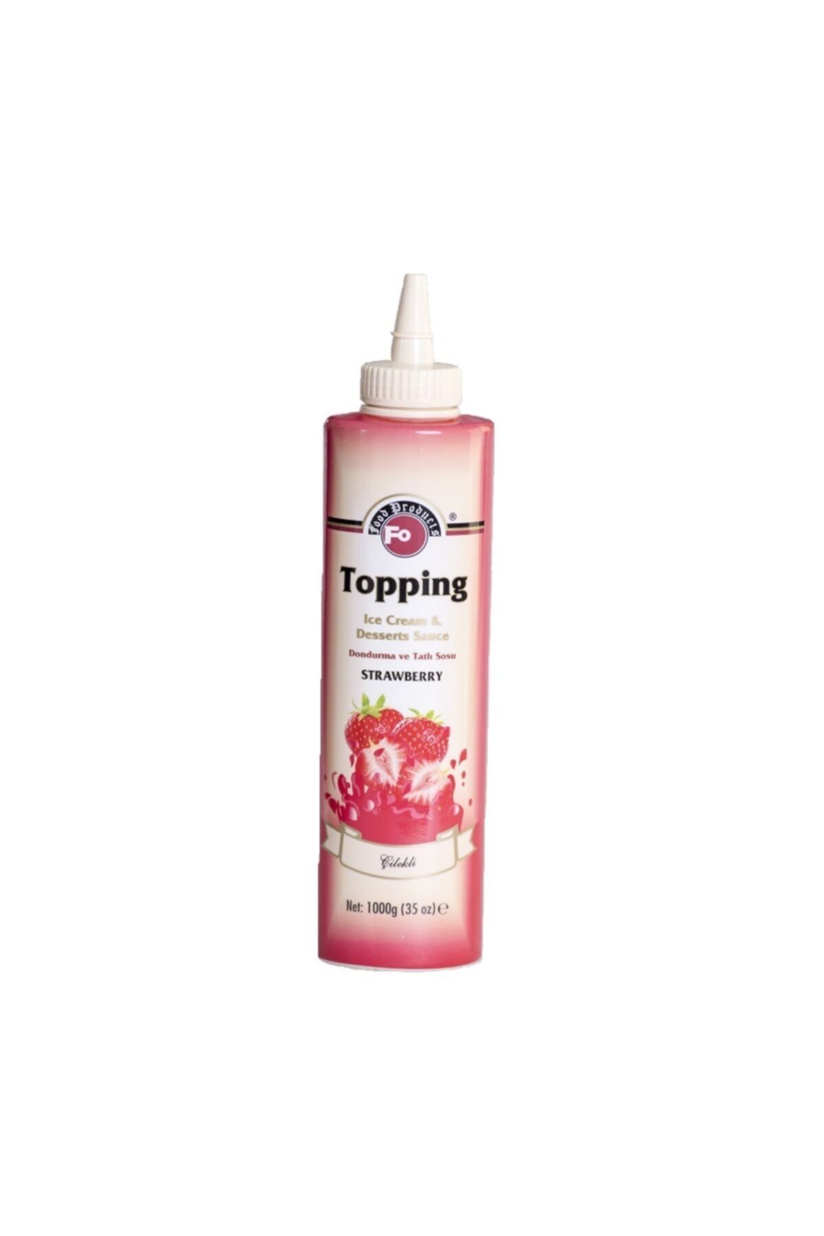 FO Topping Çilek Aromalı Dondurma Ve Tatlı Sosu 1000gr