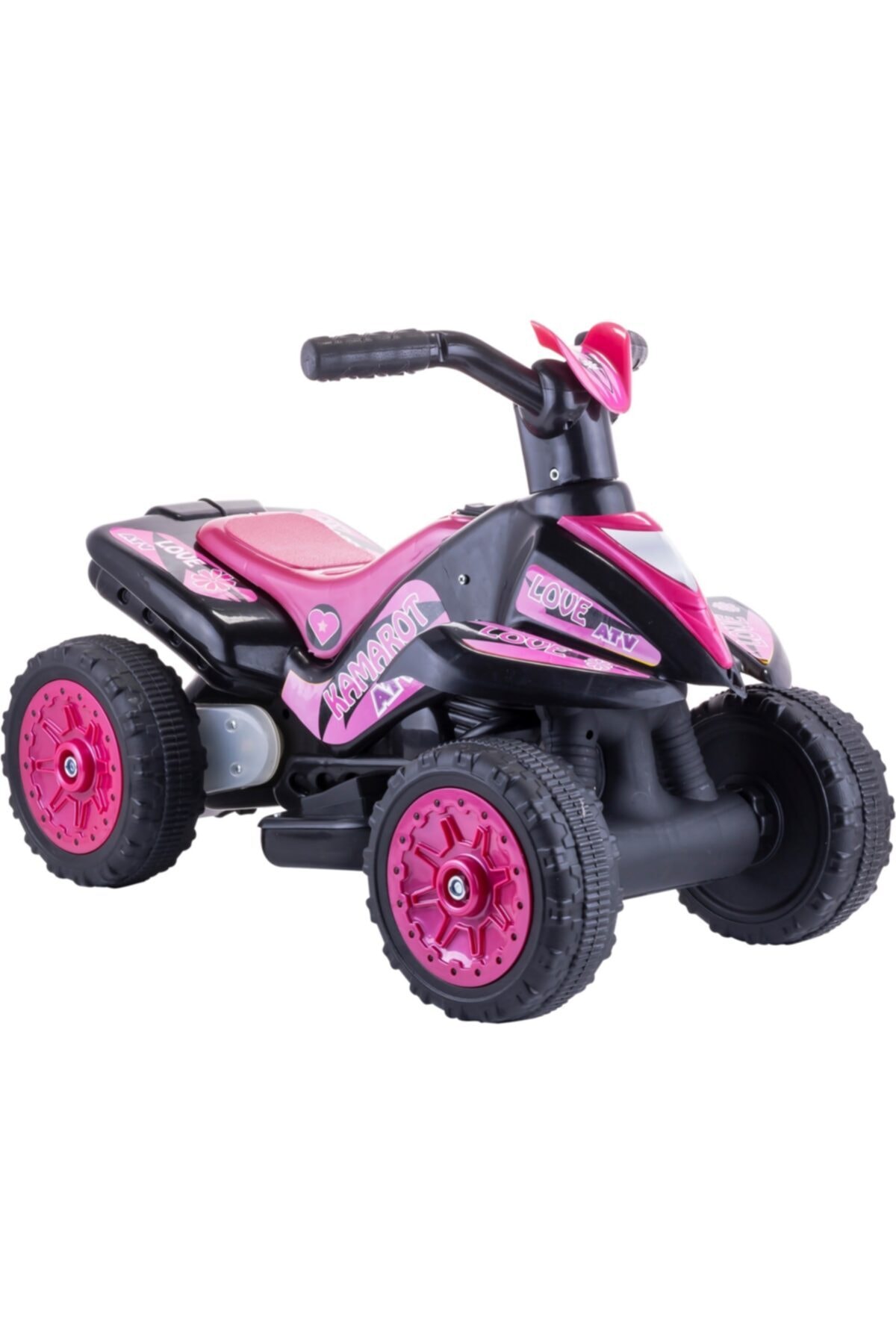 Kamarot 6v Akülü Araba Siyah Pembe Renk Yeni Seri