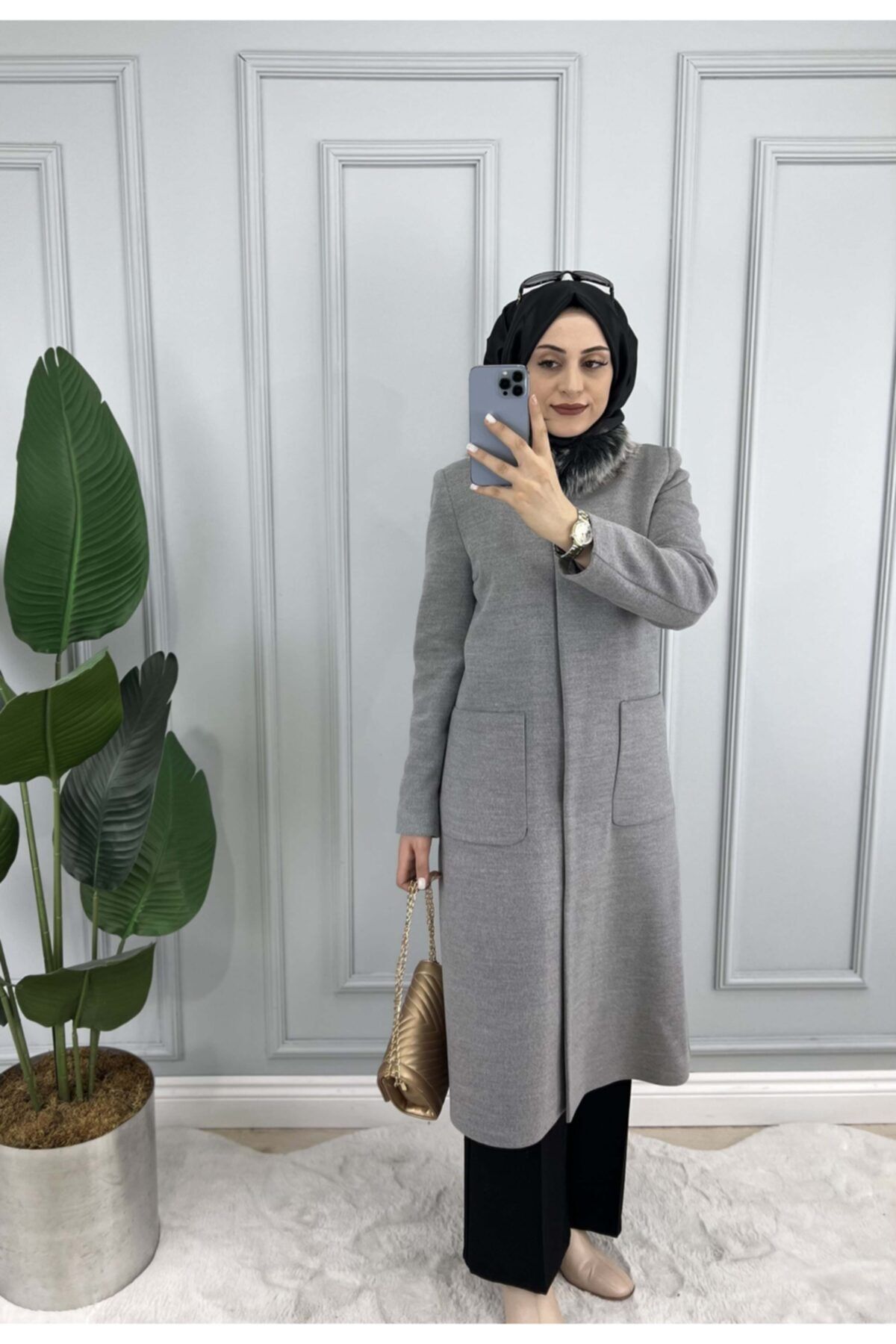 YSRSTORE Kaşe Kumaş Kürk Seyyar Ön Kapama Çıt Çıt