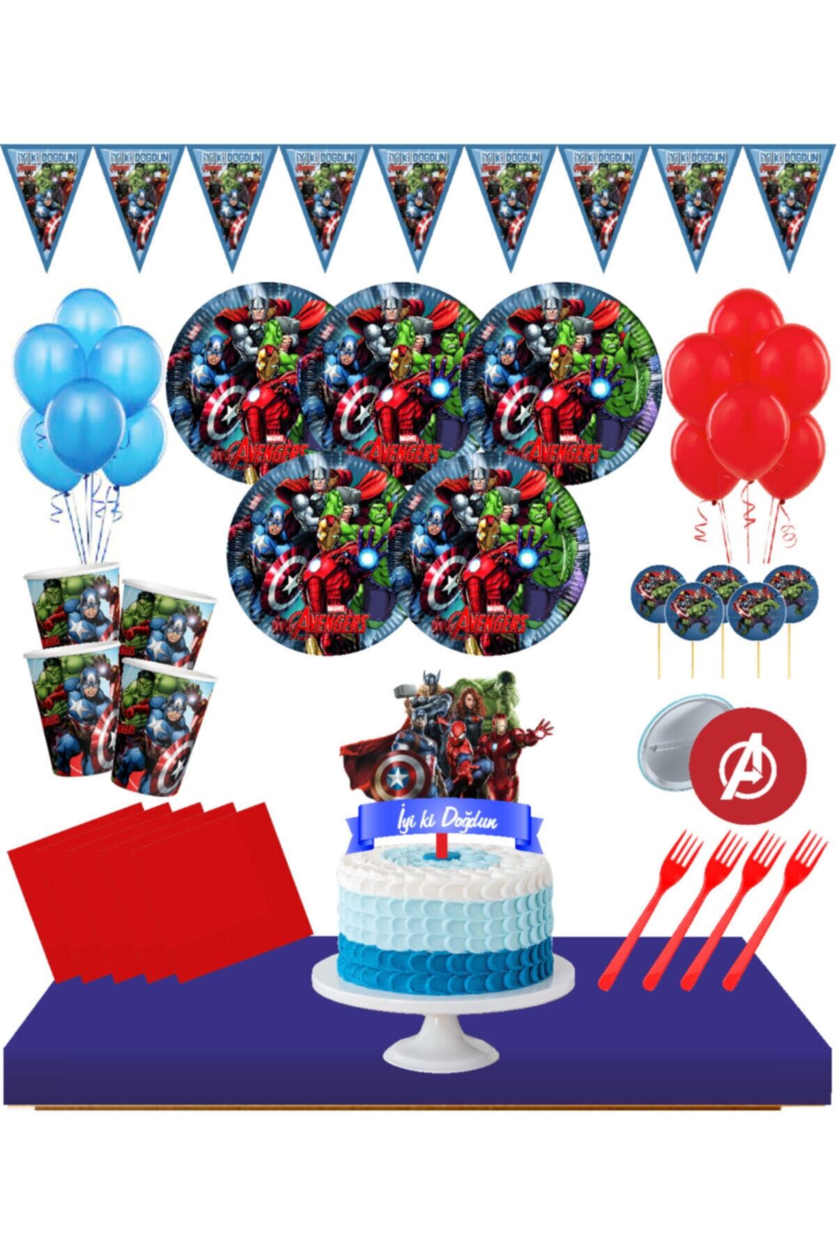 Masal Şekerleme Yenilmezler Set 8 Kişilik Doğum Günü Set