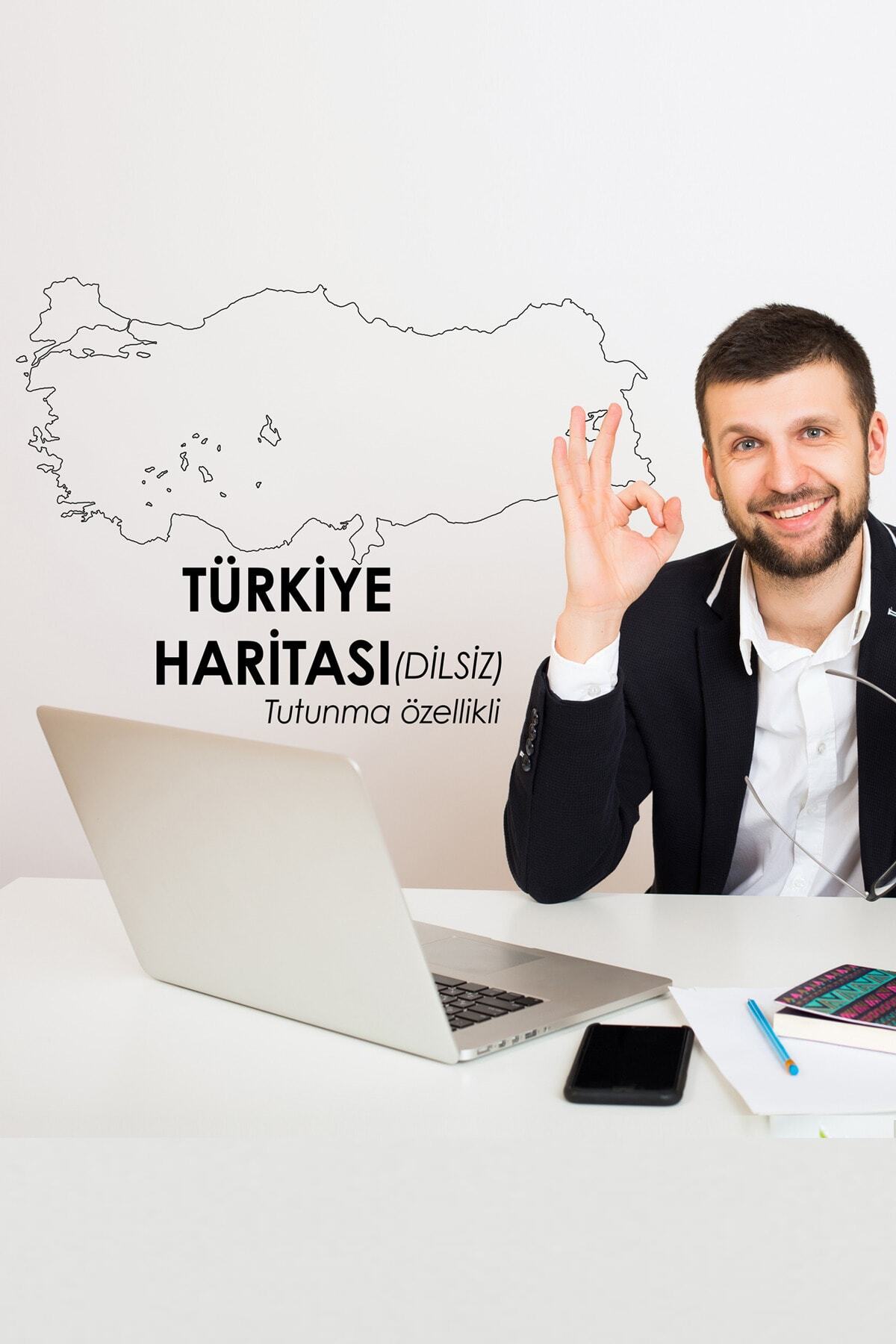 Evbuya Şehir Bölmesiz Dilsiz Türkiye Haritası Yapışkansız Tutunma Özellikli Akıllı Kağıt