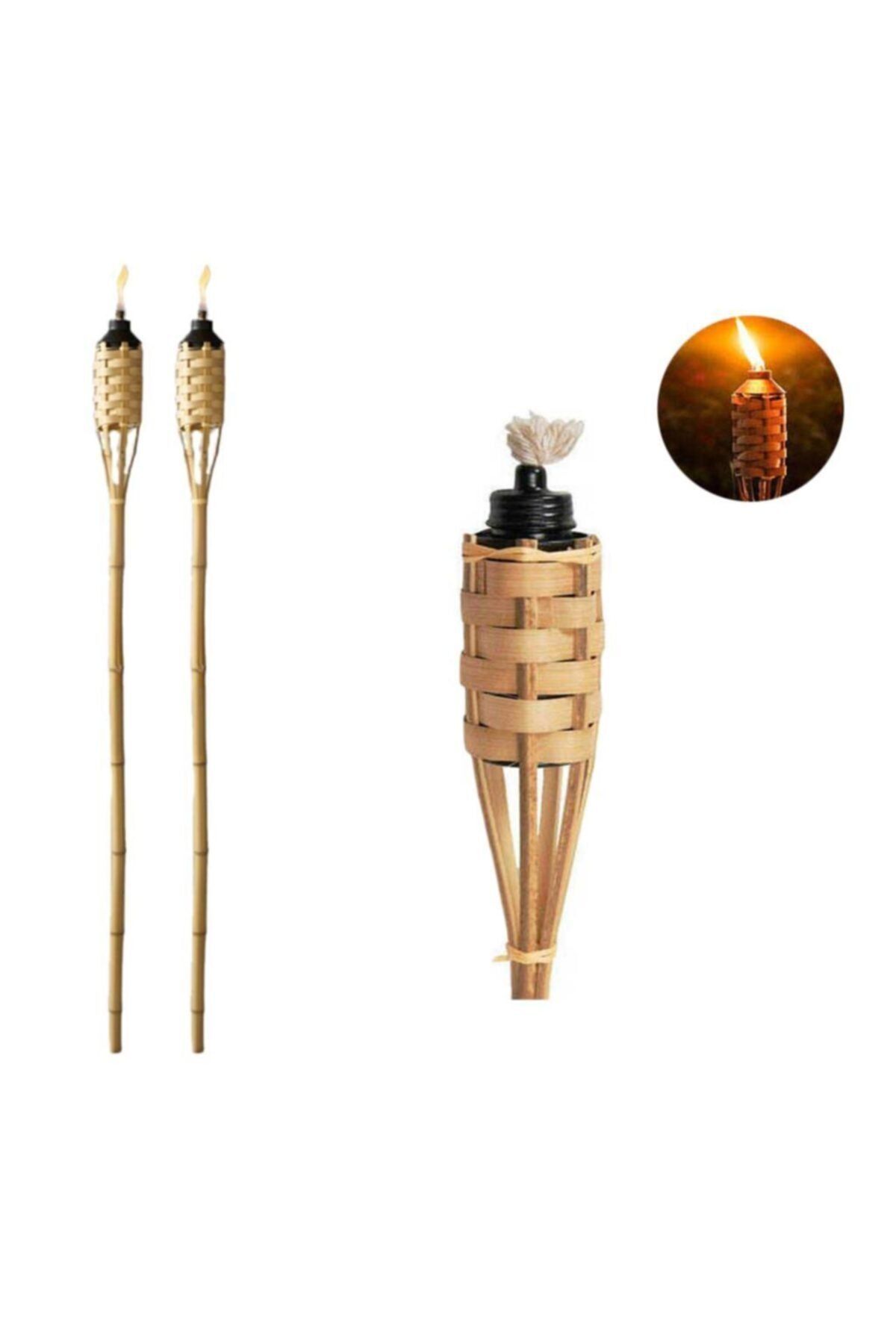 Mashotrend 2 Adet 90 Cm Meşale - Bambu Meşale - Gösteri Ateşi - Cumhuriyet Meşalesi